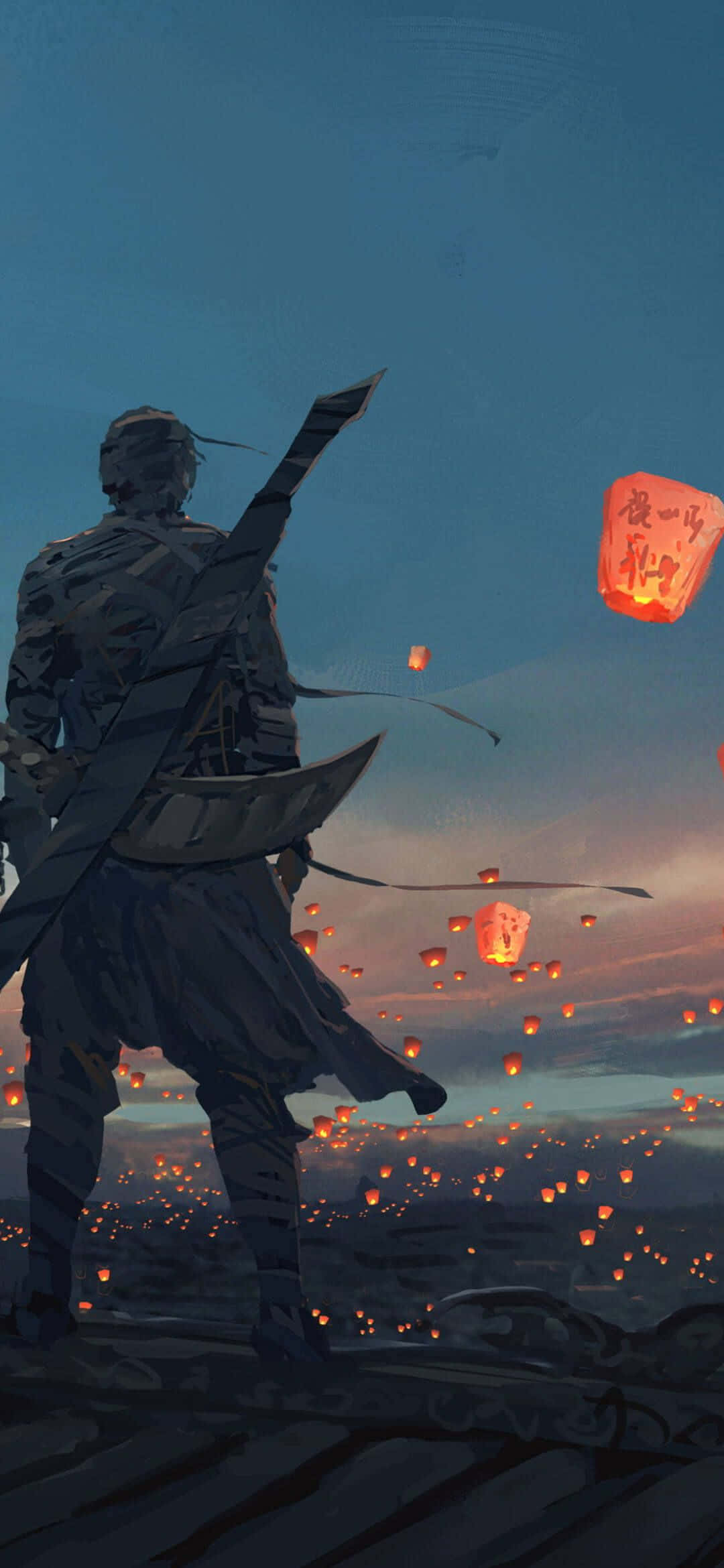 1080x2340 4K Anime Kriger Himmellygte Wallpapers