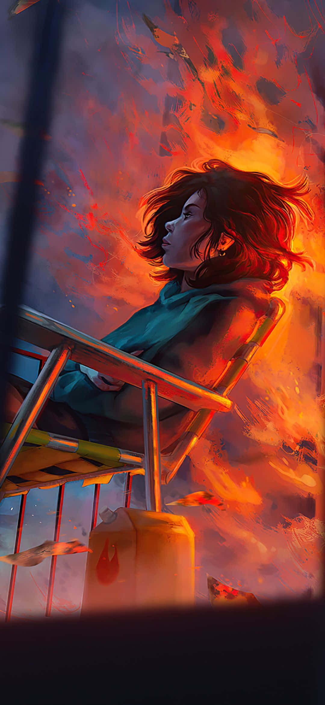 1080x2340 4K Anime Pige Stol I Brand Wallpapers