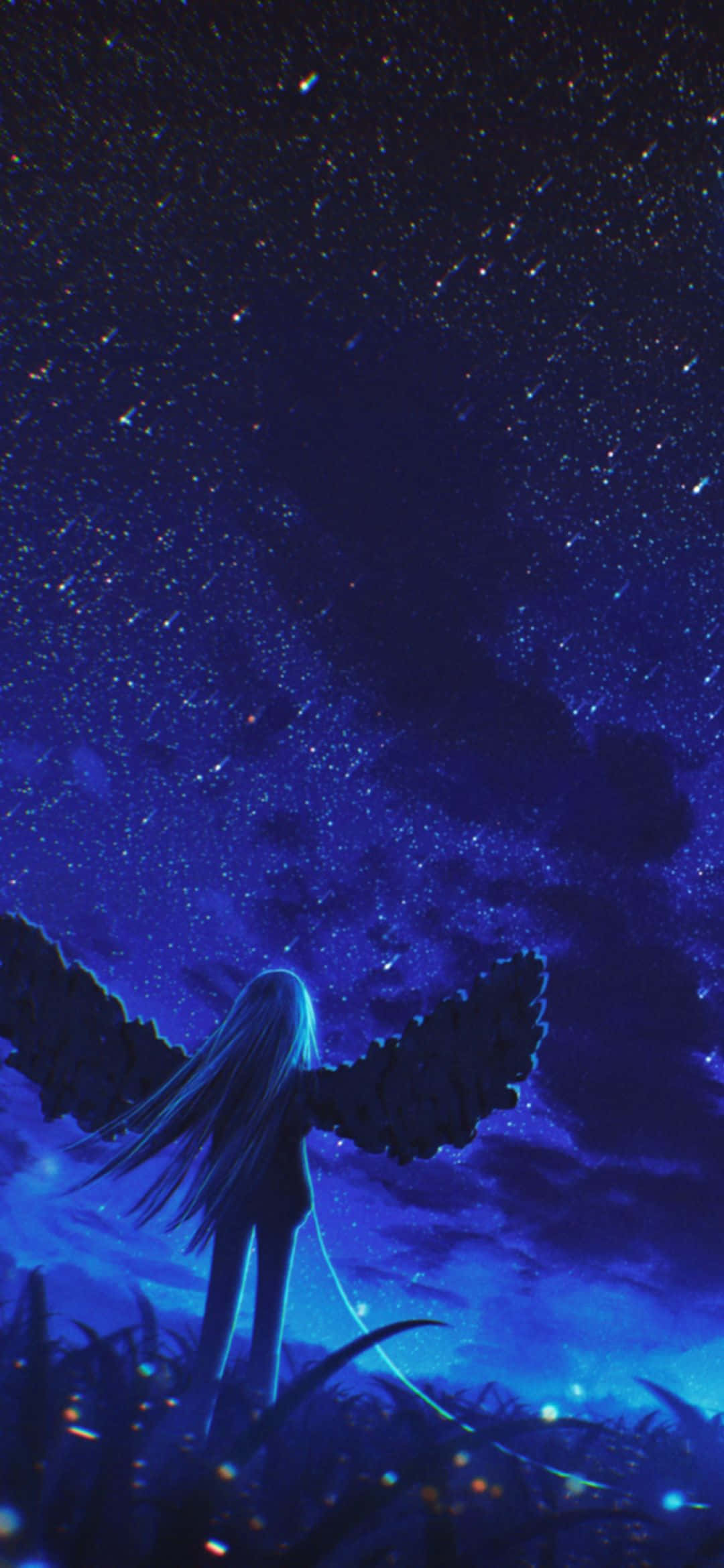 1080x2340 4K Mørk Engel Nattesky Wallpapers