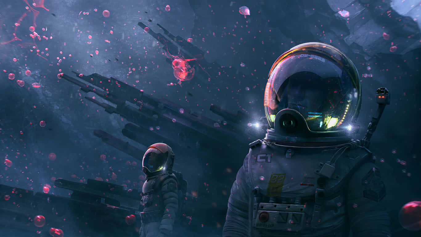 1366x768 HD Desktop Astronauter Wallpapers