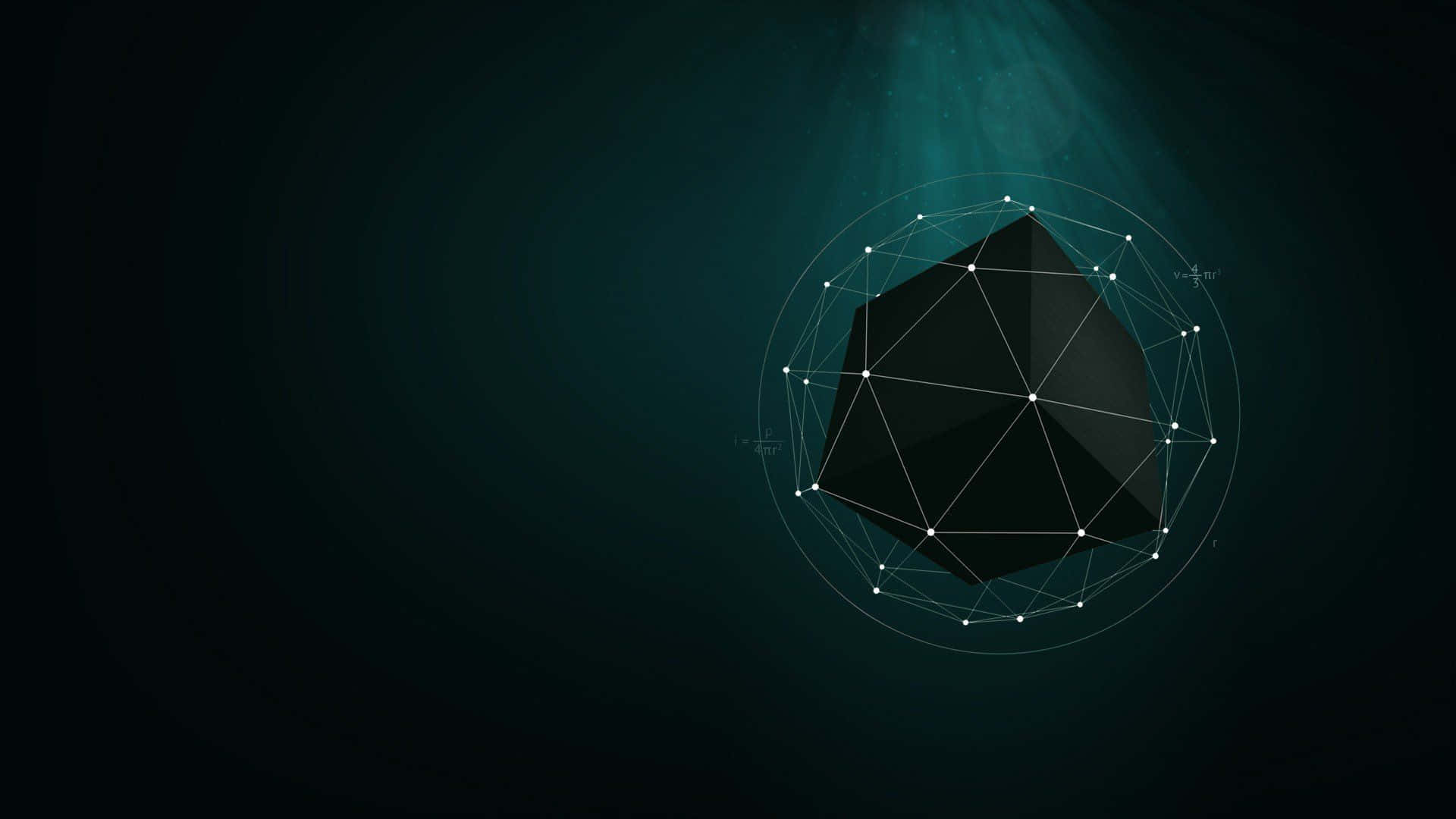 1920 X 1080 Minimalistisk Sort Kube Wallpapers
