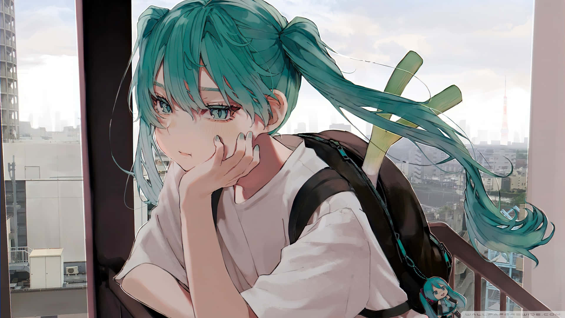 1920x1080 Anime Hatsune Miku trist