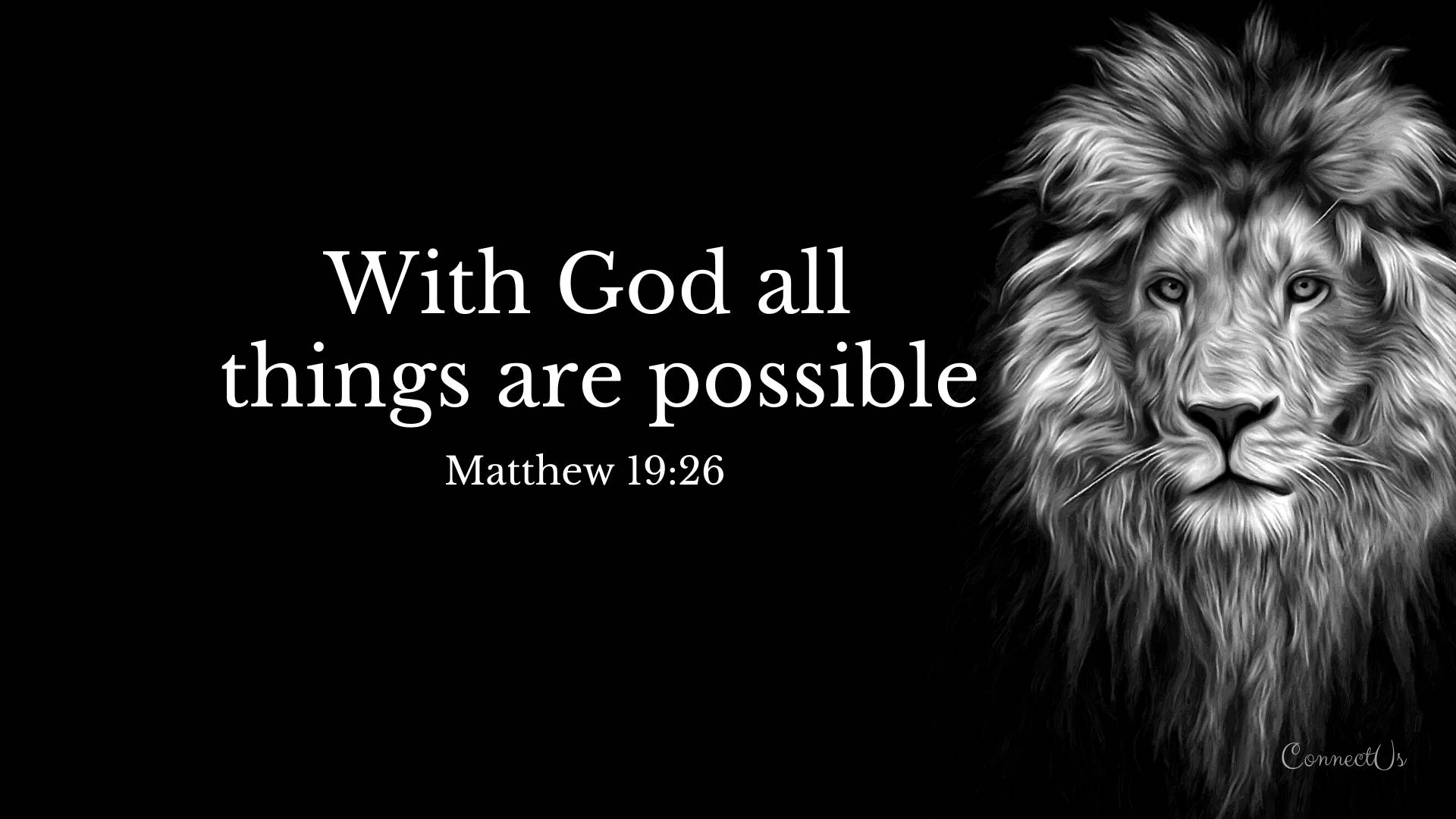 1920x1080 HD Bibelsk Matthæus 19:26 Wallpapers