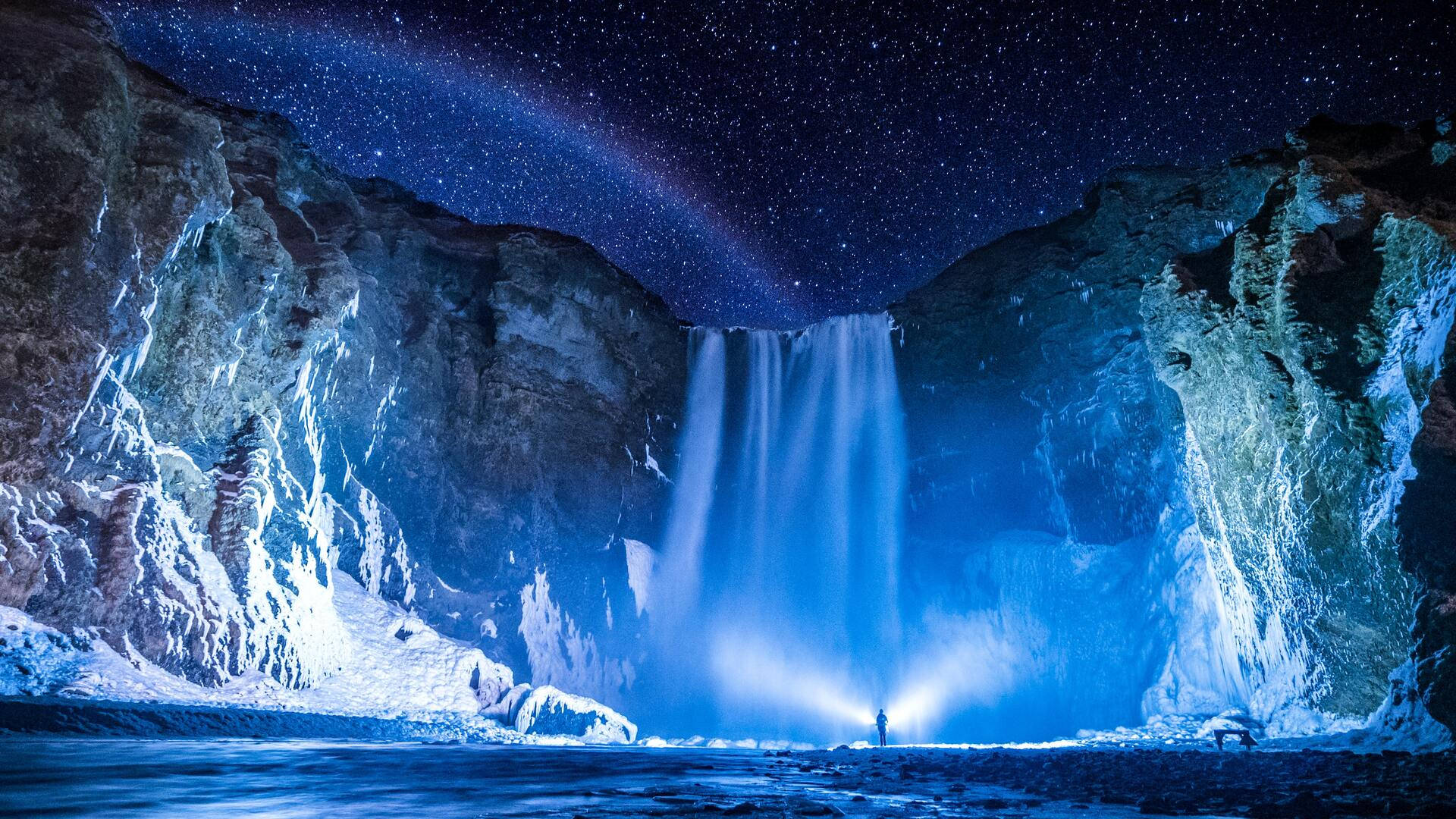 1920x1080 HD Skógafoss Vandfald Wallpapers