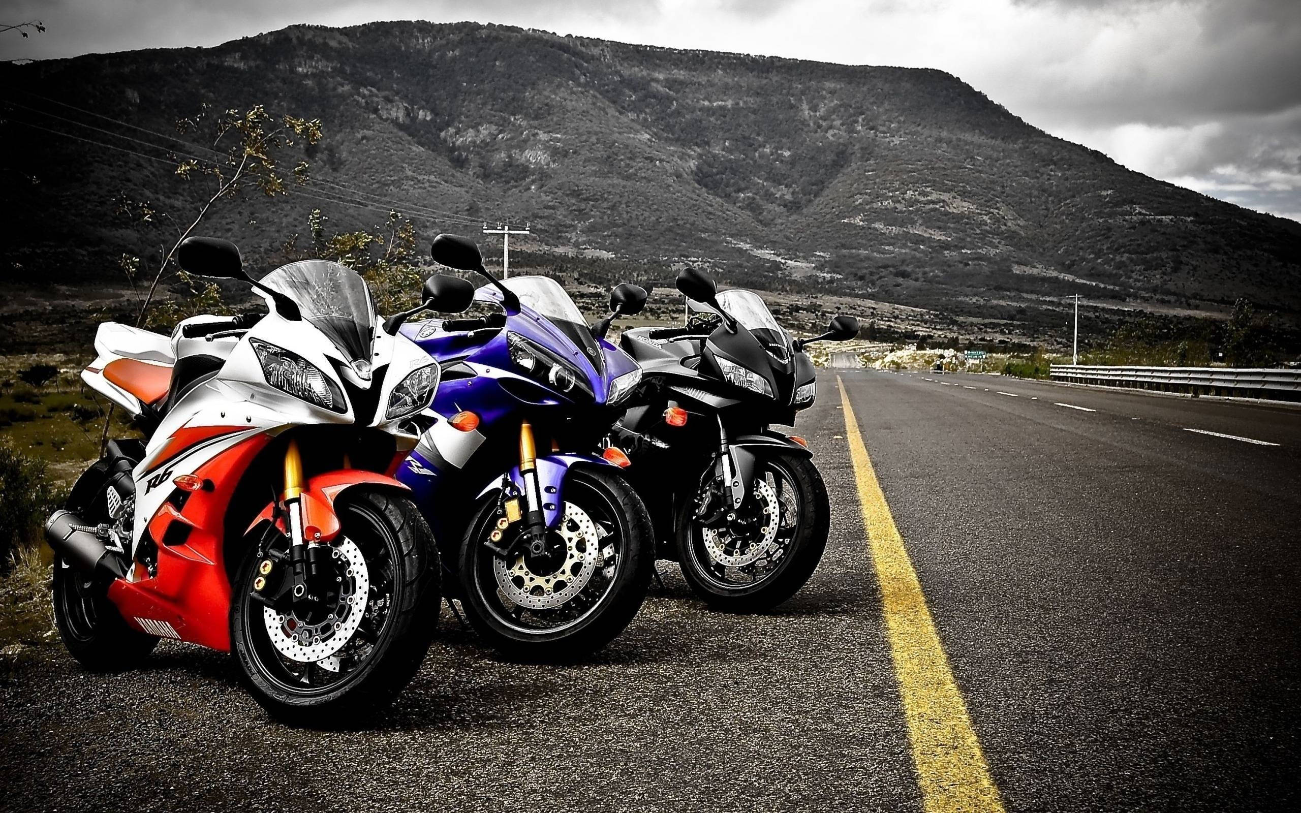 1920x1080 Motorcykel Rød Sort Blå Wallpapers