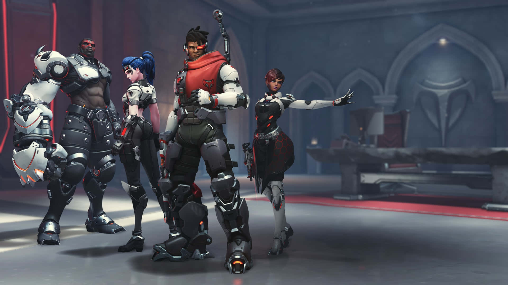 1920x1080 Overwatch Spilfigurer Baggrund Wallpapers