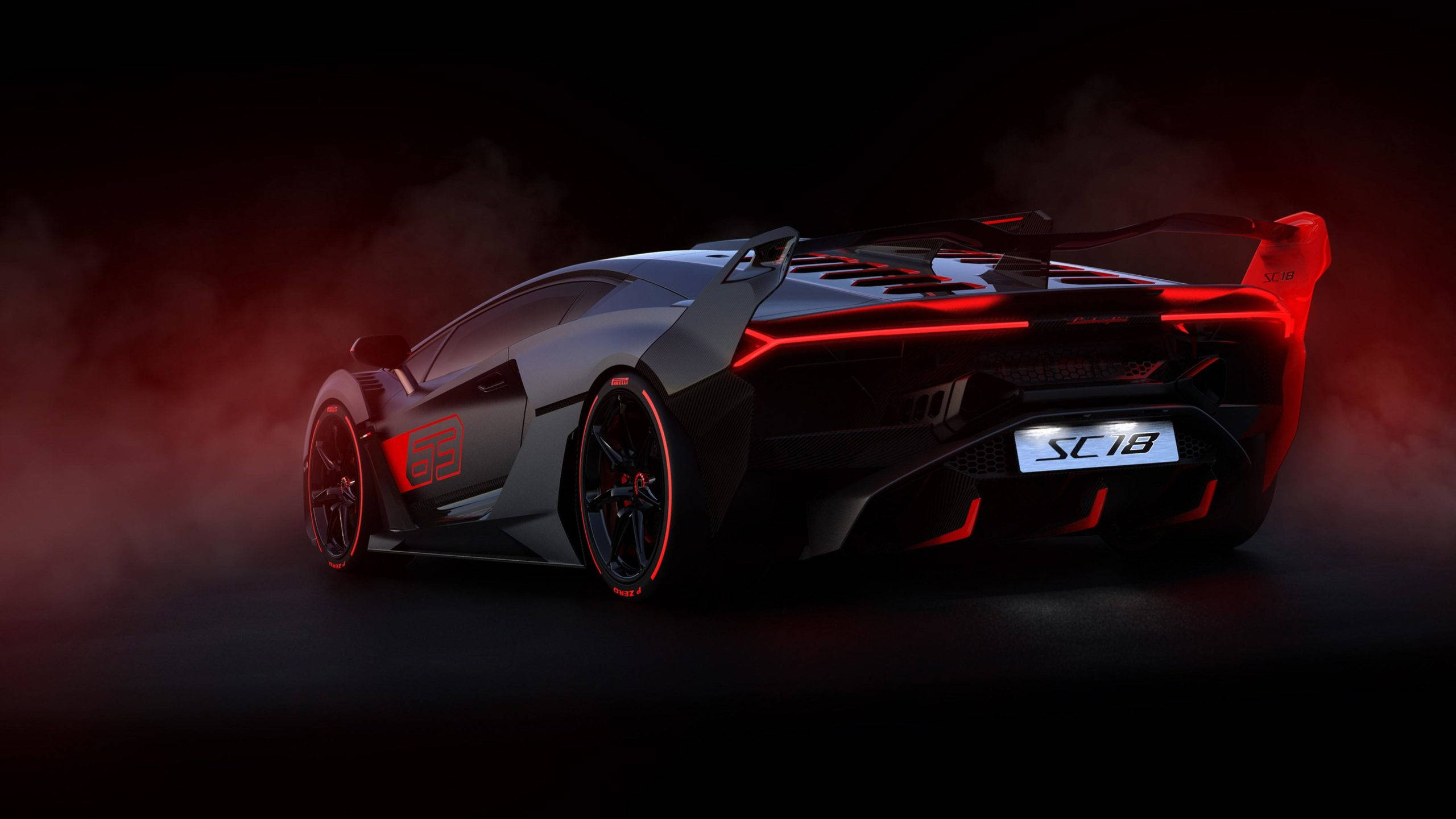 2560x1440 Bil Rød Og Sort Lamborghini Aventador Wallpapers