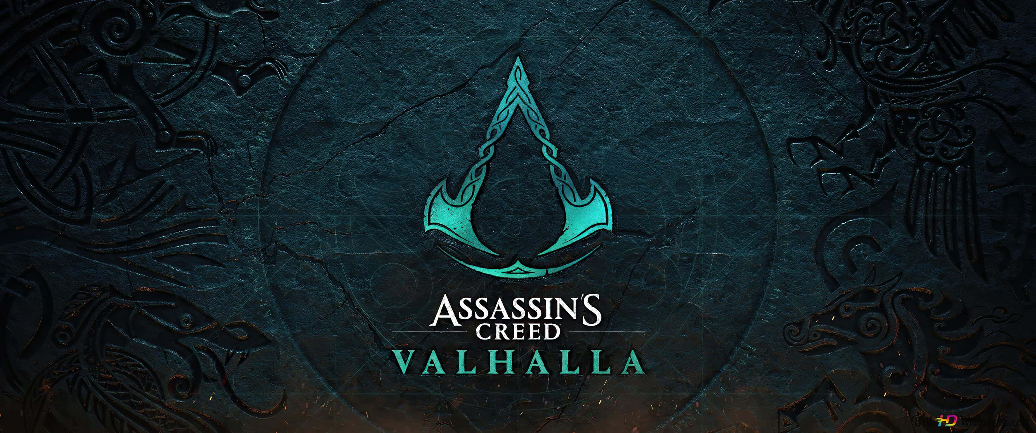 3440x1440p Assassin's Creed Odyssey Baggrund Assassins' Creed Valhalla Grøn Logo Wallpapers