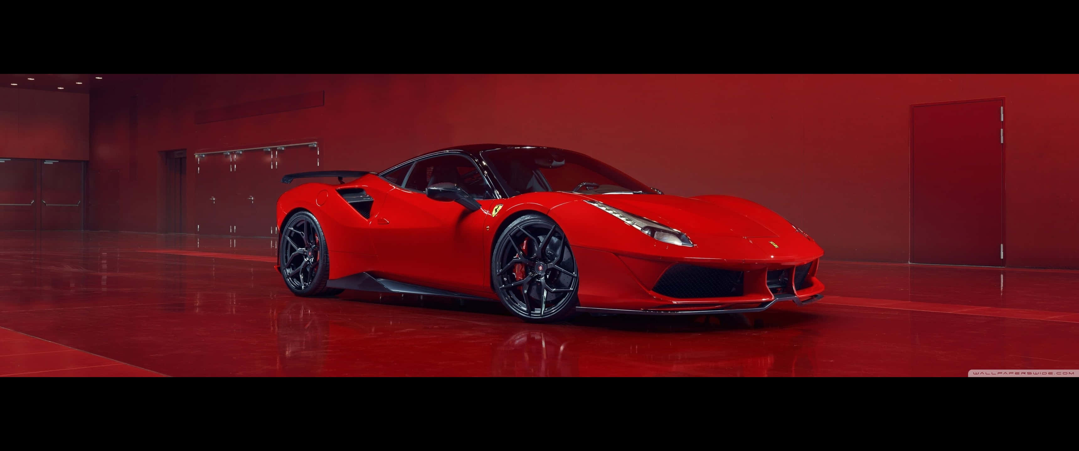 3440x1440p Ferrari Baggrund Rødt Værelse Wallpapers