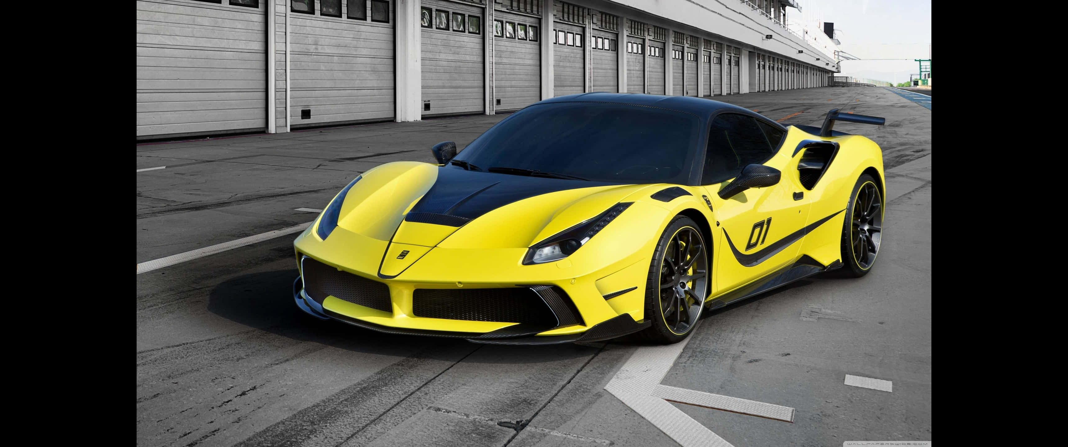3440x1440p Ferrari Baggrund Sort Skjold Wallpapers