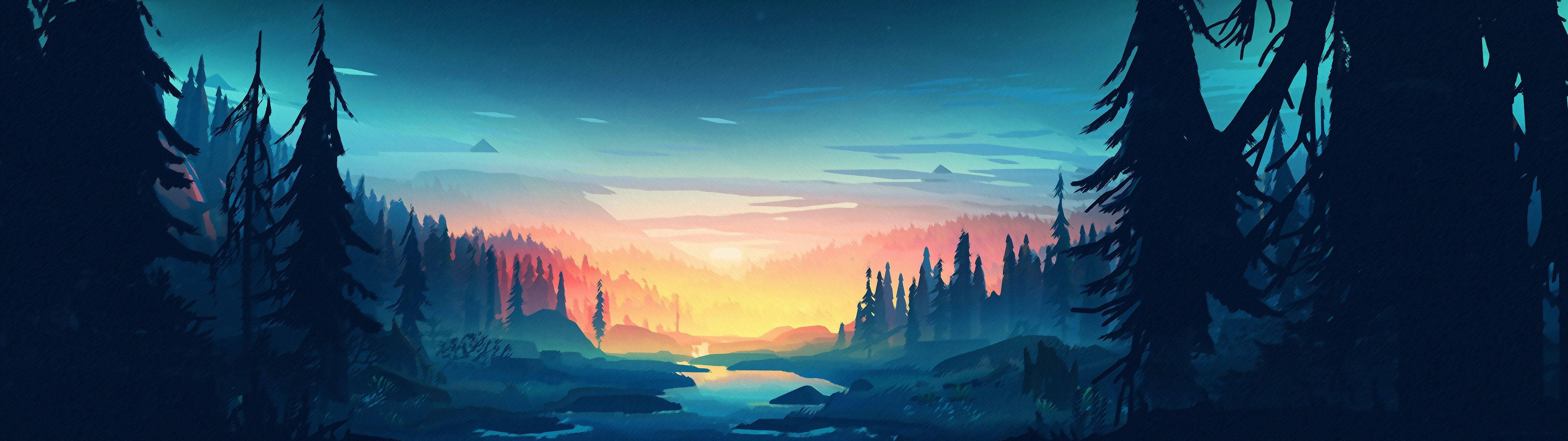 3840x1080 HD Dual Monitor Naturkunst Wallpapers