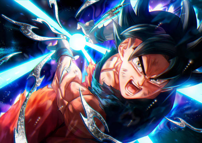 Anime Goku udfører Dragon Ball i 8K — Goku Wallpapers