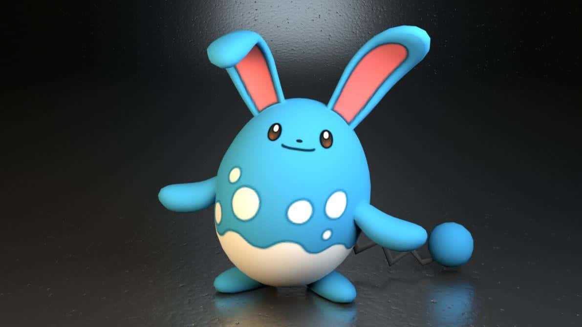 3D Azumarill Sort Baggrund Wallpapers