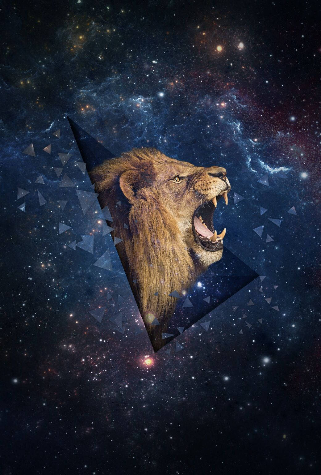 3D Løve Galakse Wallpapers