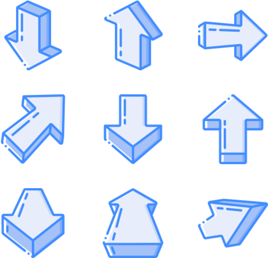 3D pile ikoner sæt Wallpapers