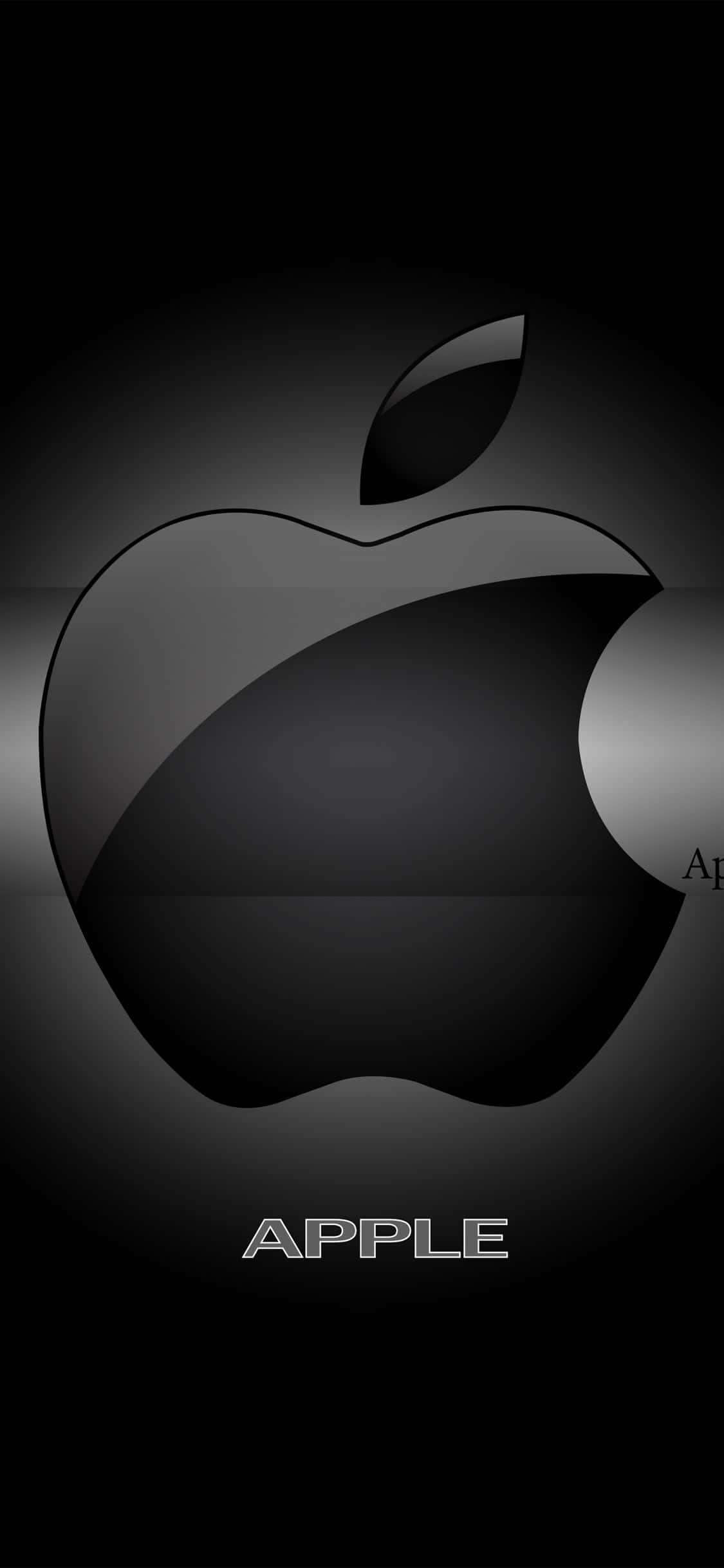 3D Pixel 3 Sort Apple-logo Baggrund Wallpapers