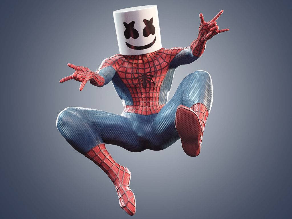 3D Sjov Marshmello Spiderman Wallpapers
