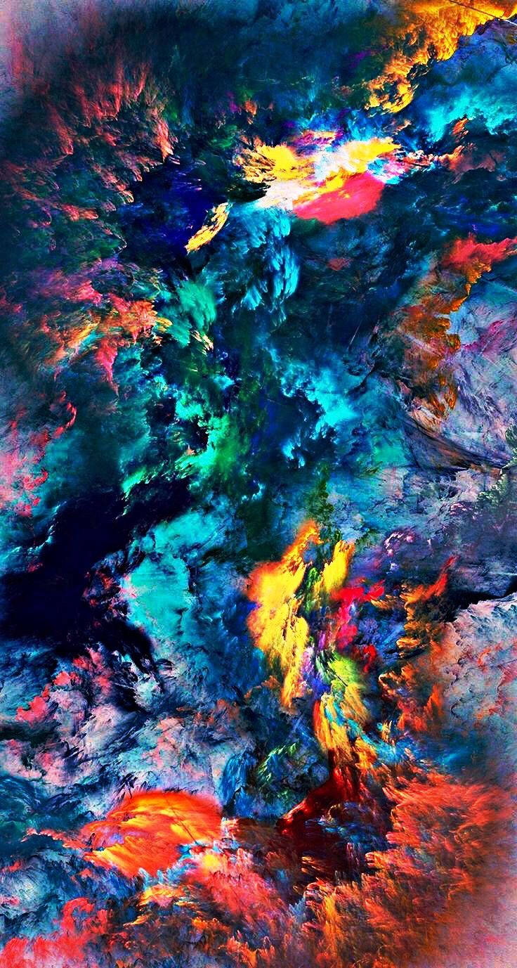 3D Telefon farveeksplosion abstrakt kunst Wallpapers