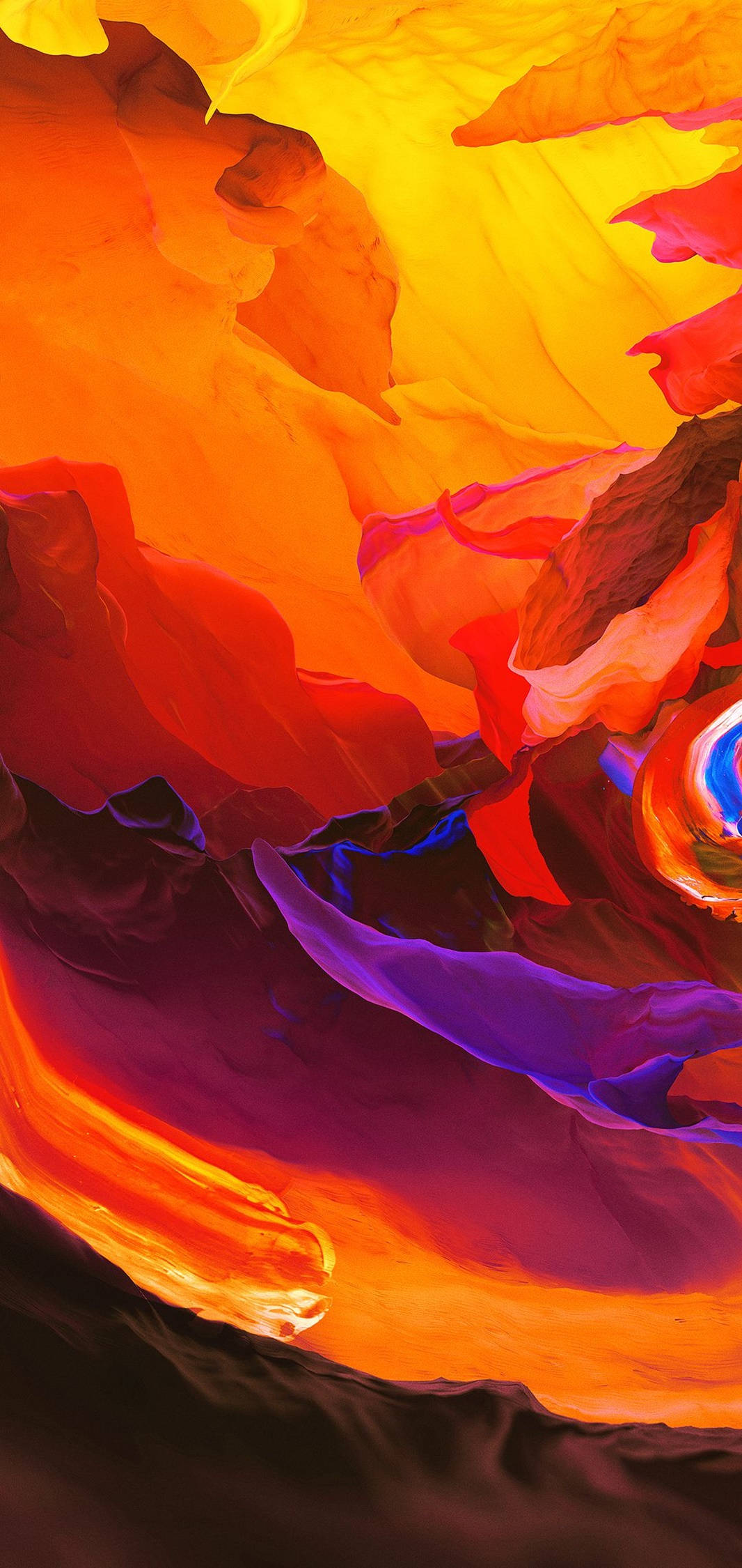4K Android Ildfuldt Bjergkunst Wallpapers