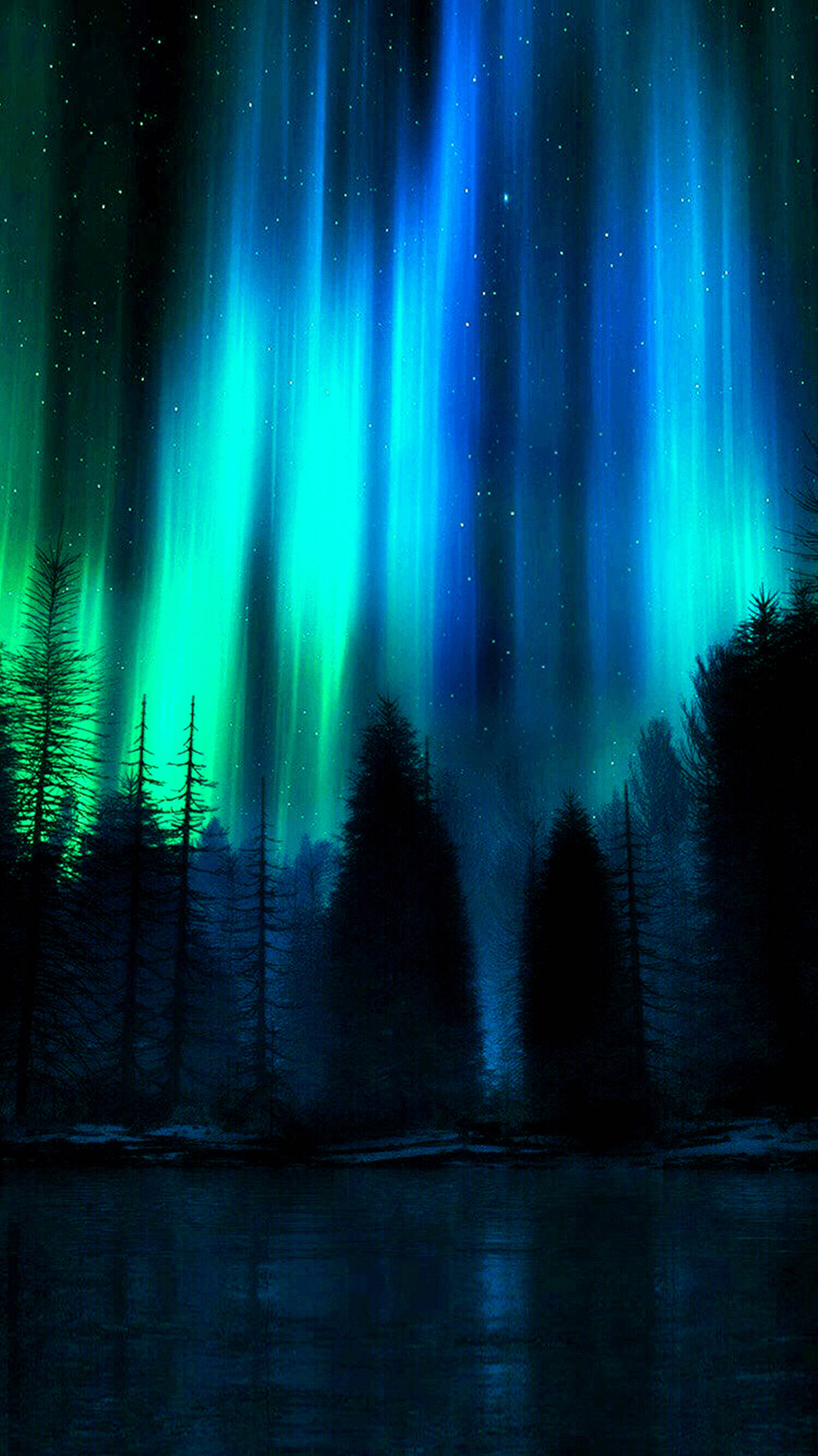 4K Android Mørkt Nordlys Wallpapers