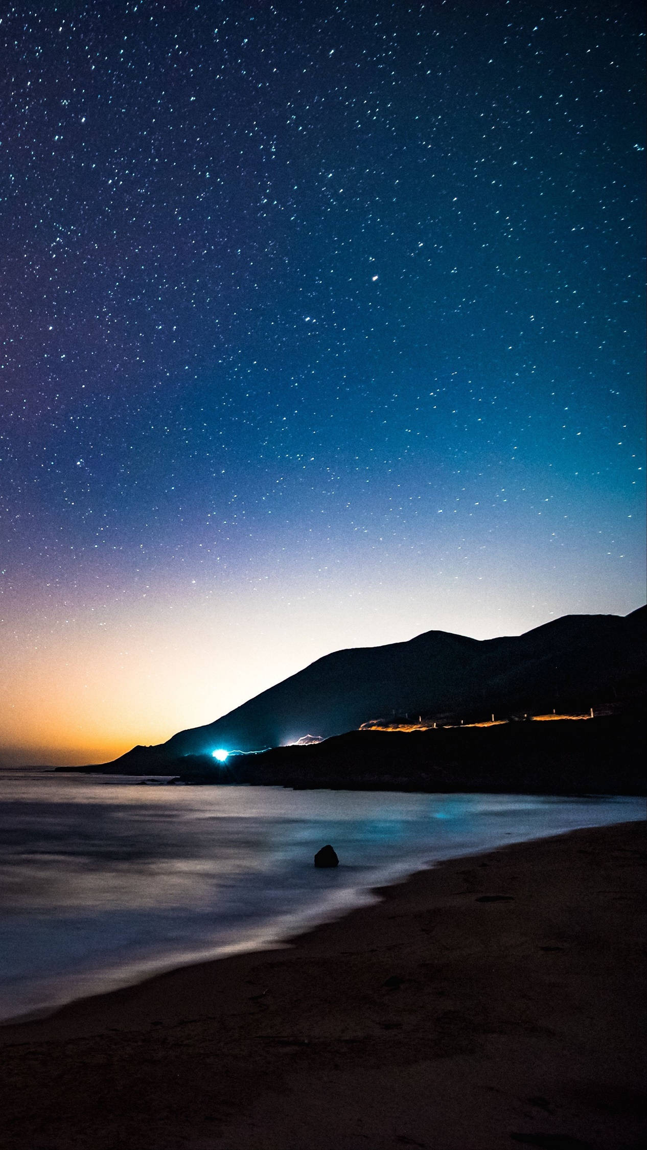 4K Android Stjerneklar Strandbred Wallpapers