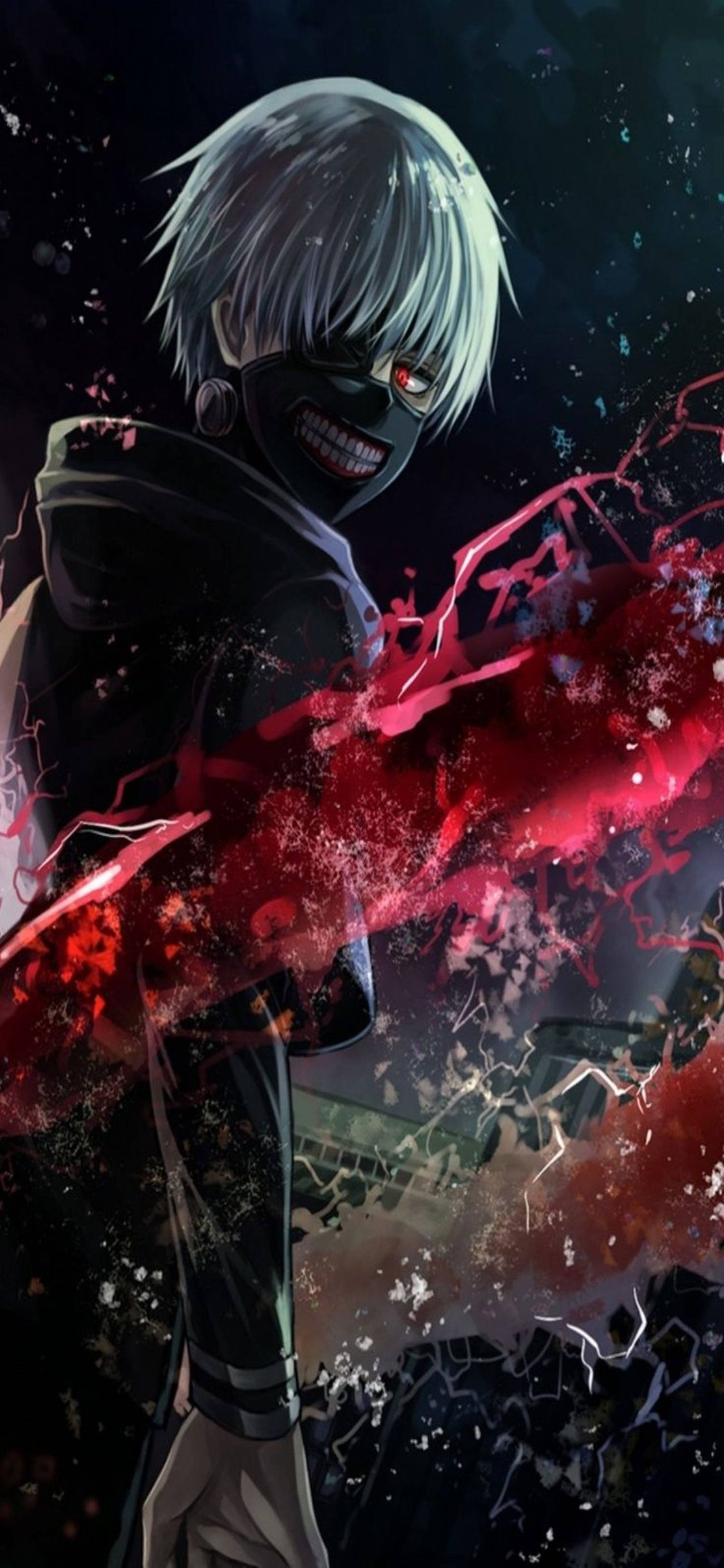 4K Anime iPhone Tokyo Ghoul Rød Hånd Wallpapers