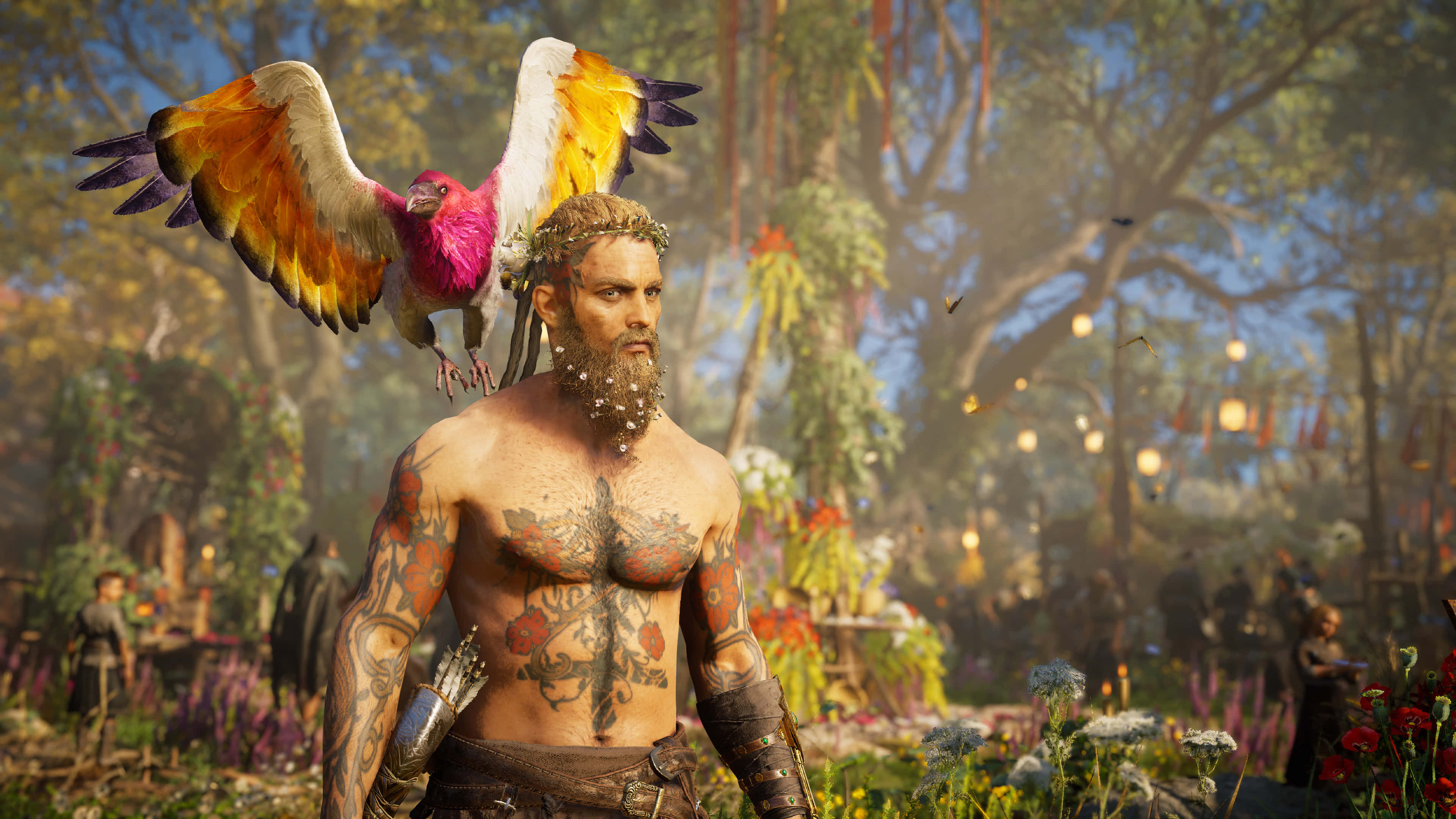 4K Assassin's Creed Valhalla Baggrund Ostara Festival Wallpapers