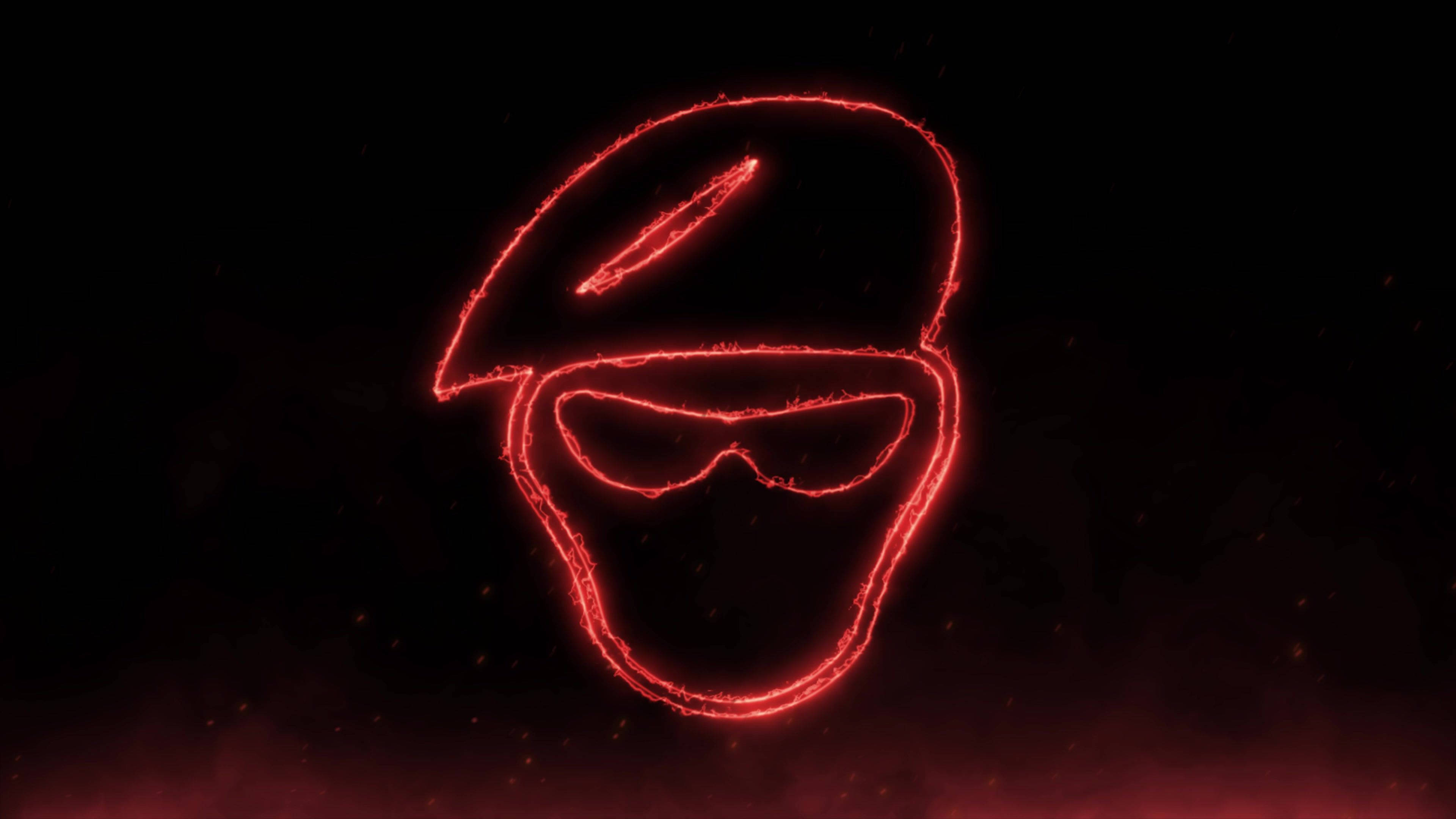 4K Bevægende Shadman Neonrød Wallpapers