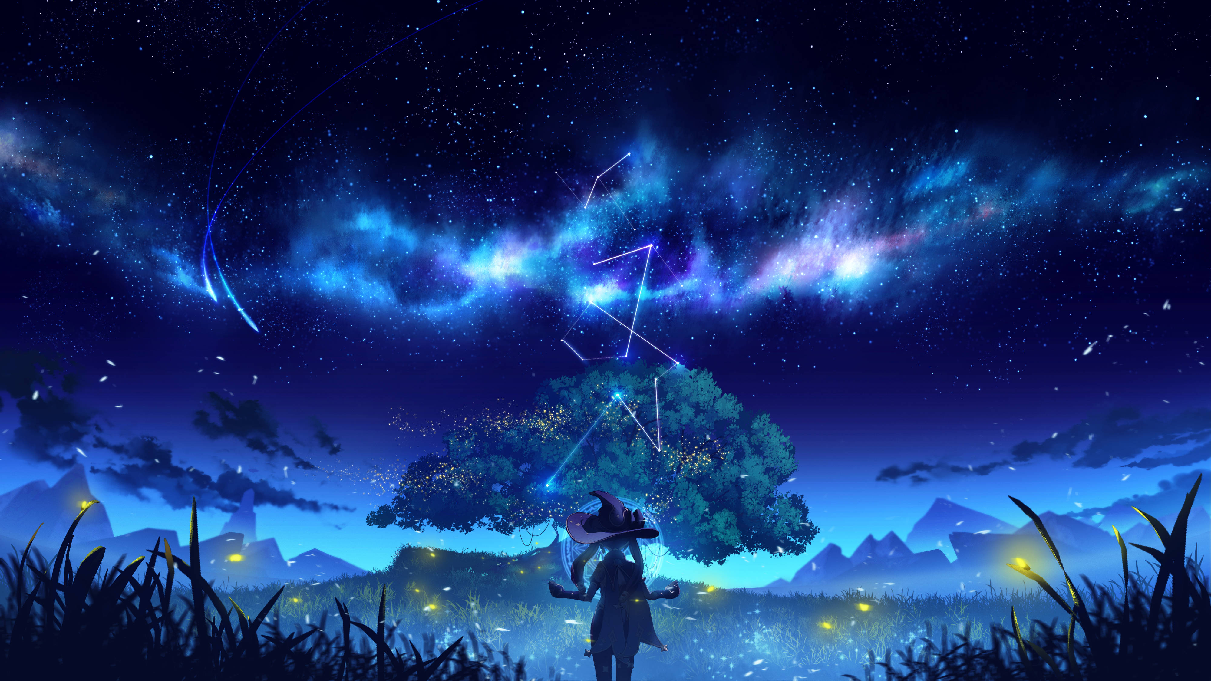 4K Gaming Telefon Mona Genshin Impact Wallpapers