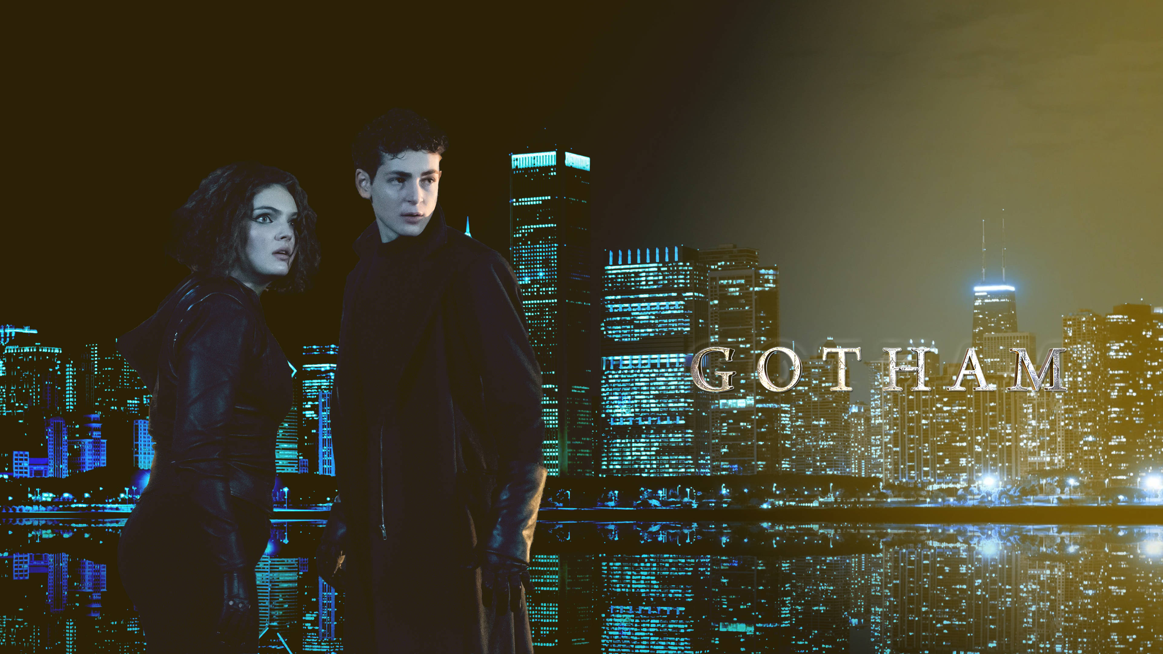 4K Gotham Bruce Wayne og Selina Kyle Wallpapers
