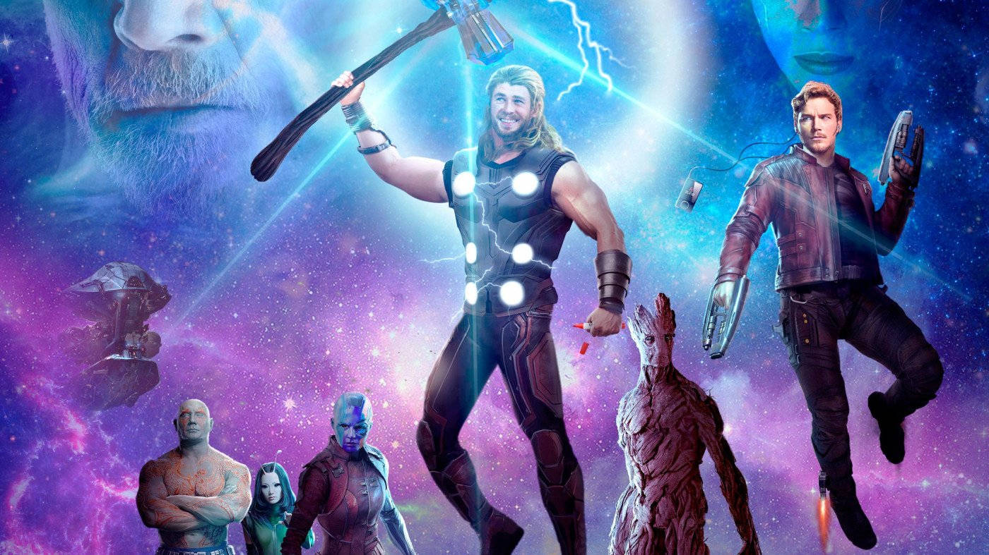 4K Guardians Of The Galaxy med Thor Wallpapers