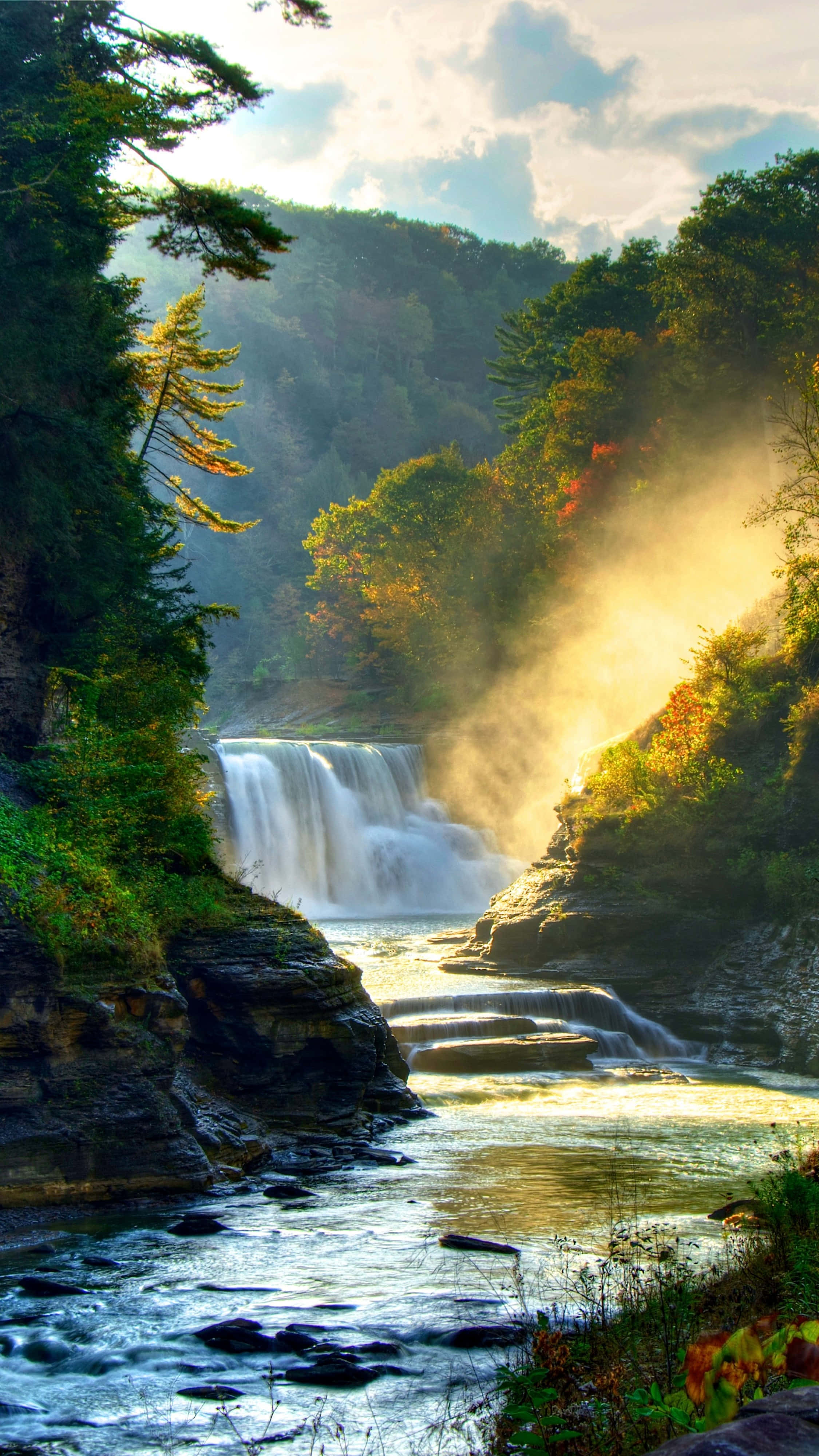4K Natur iPhone Vandfald Wallpapers