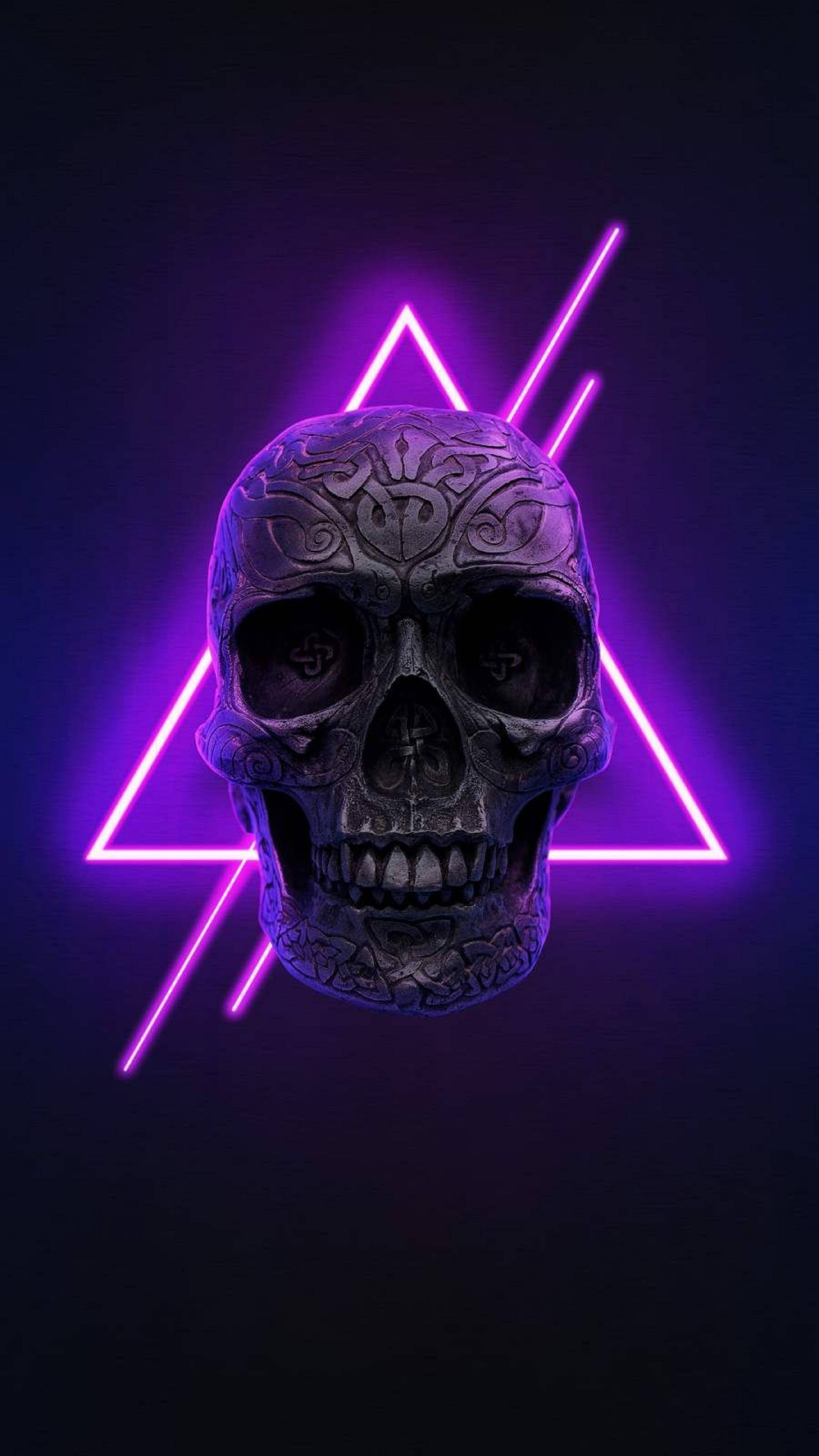 4K Neon iPhone Kraniet Snit Wallpapers
