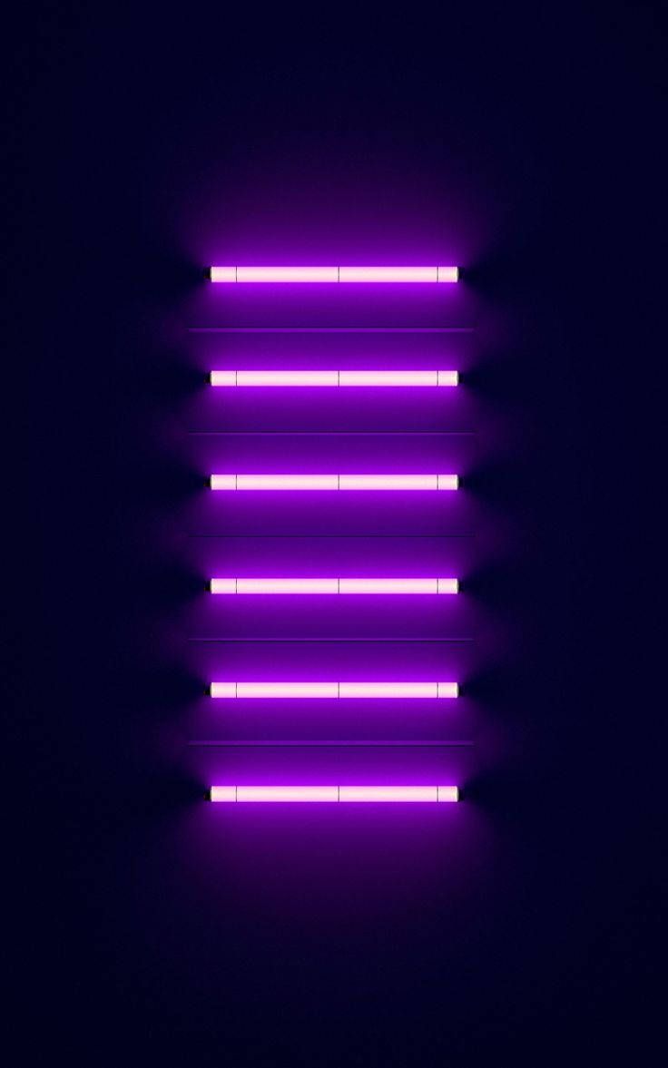 4K Neon iPhone Lilla Lysstænger Wallpapers