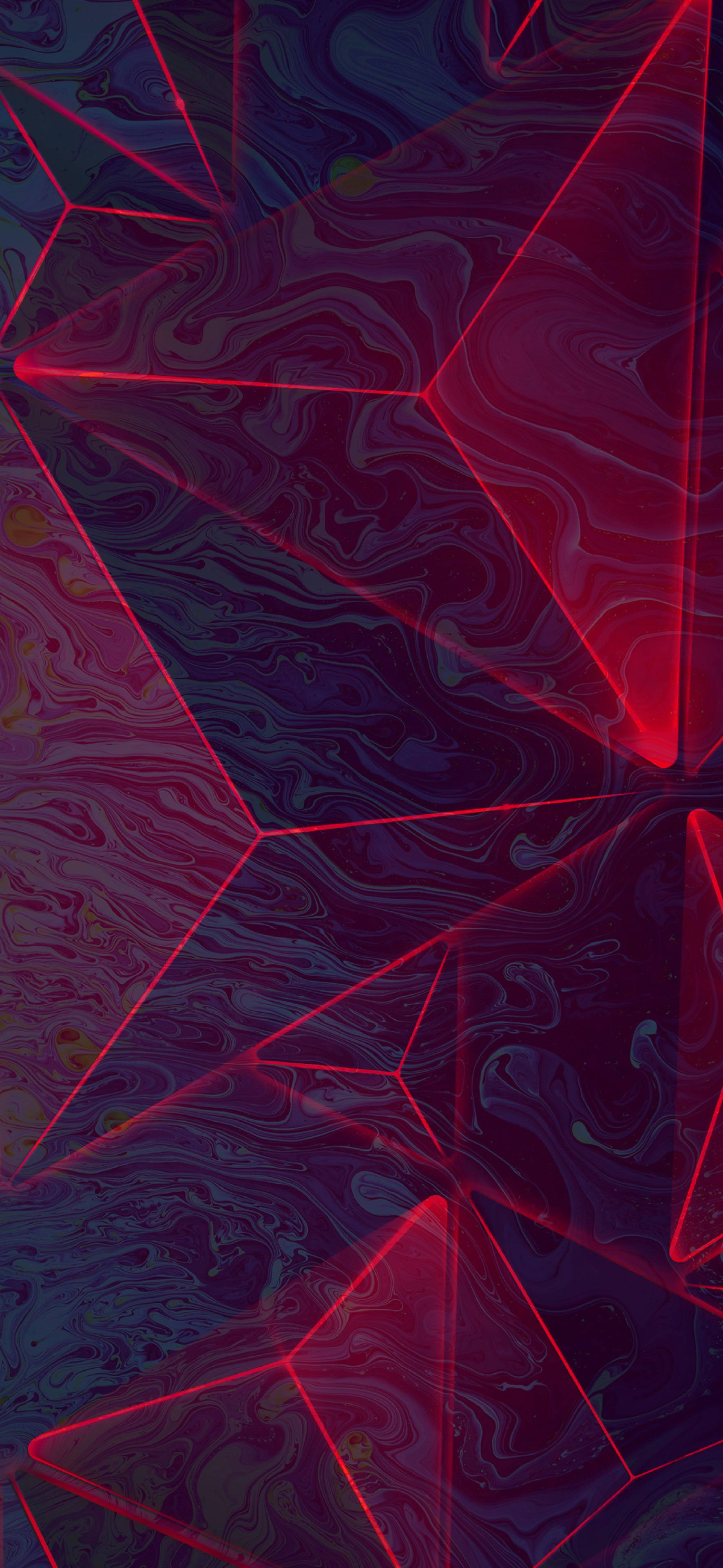 4K Neon iPhone Rød Linje Mønster Wallpapers