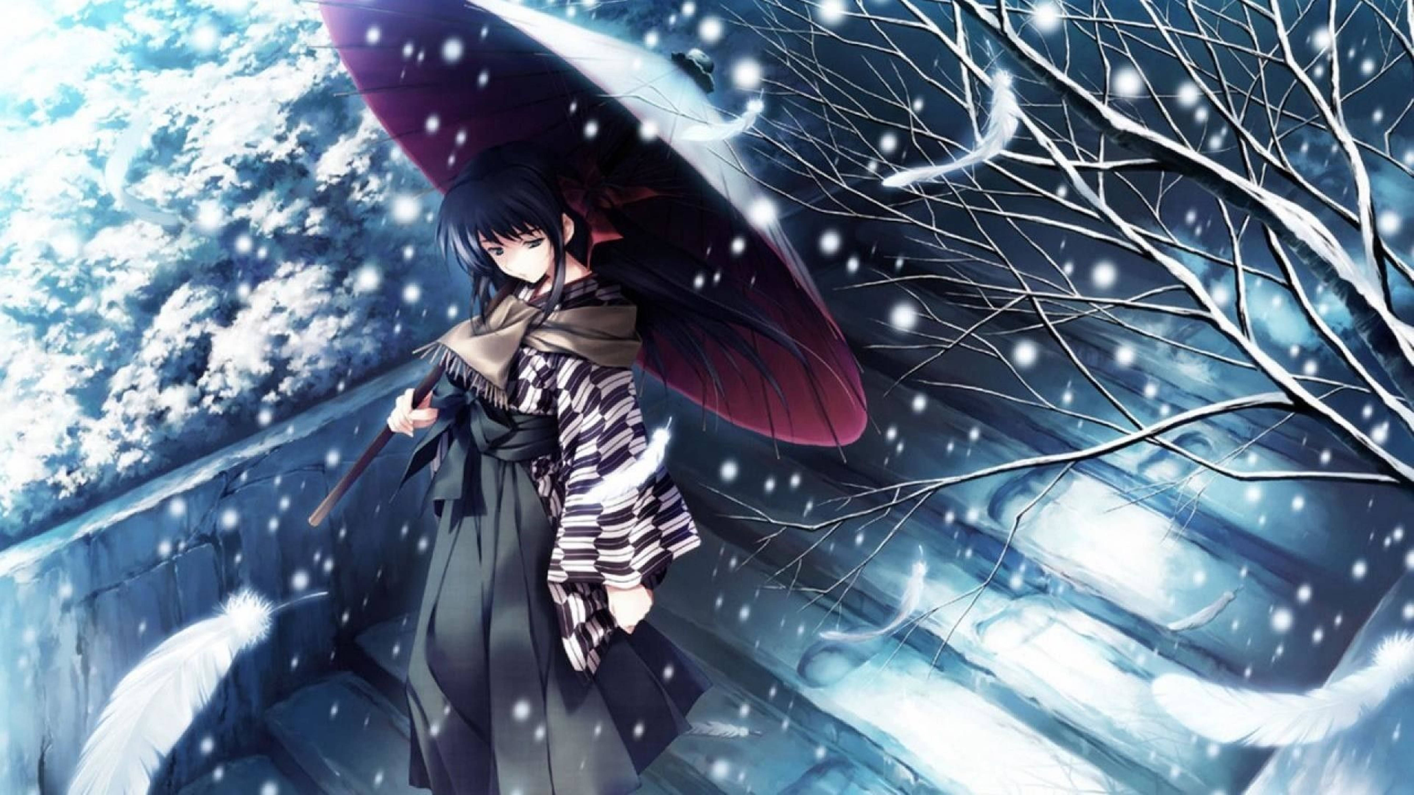 4K PFP Miki Sugina i snefald Wallpapers