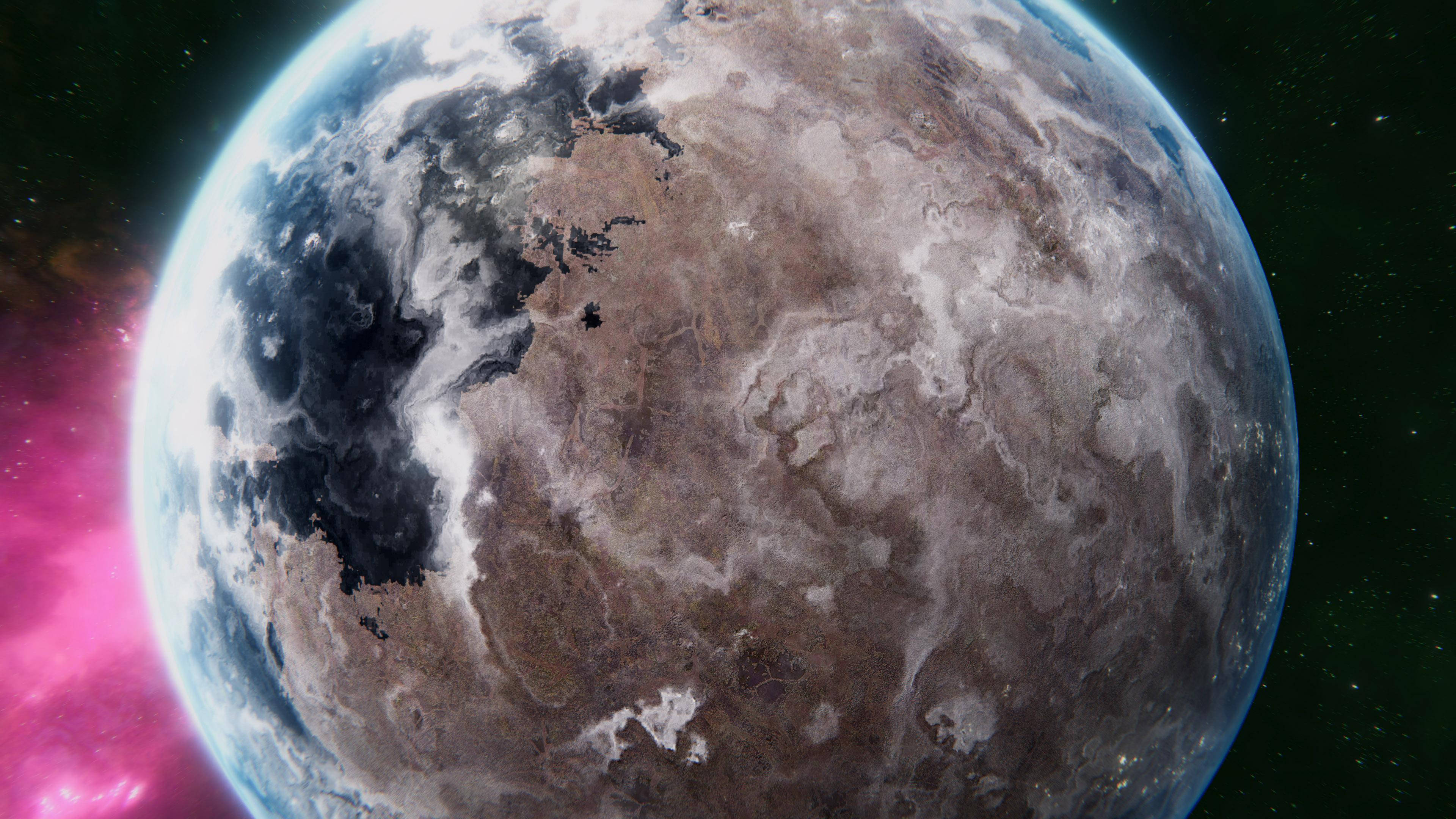 4K Planet tæt på i bevægelse Wallpapers