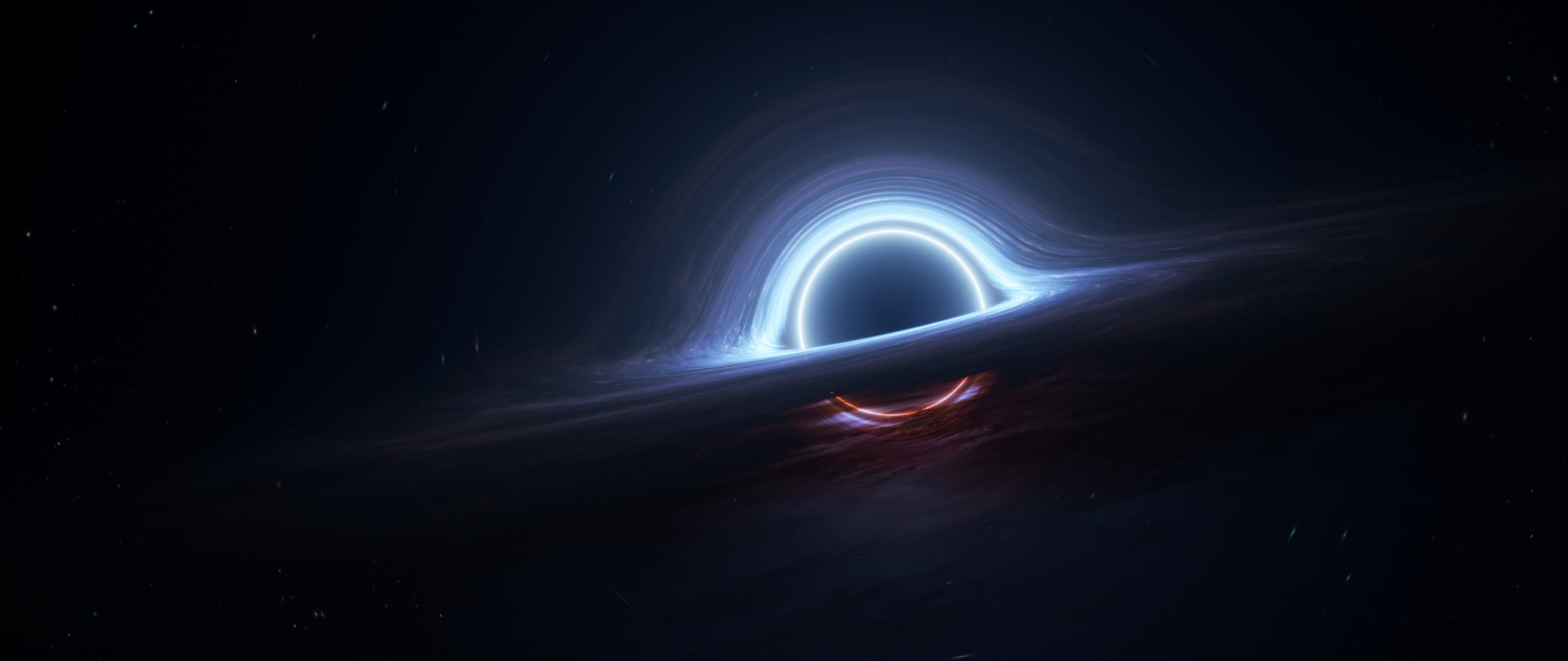 4K Sort Hul Blå Hændelseshorisont Wallpapers