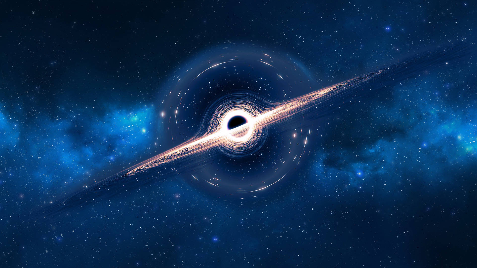 4K Sort Hul Blå Galakse Wallpapers