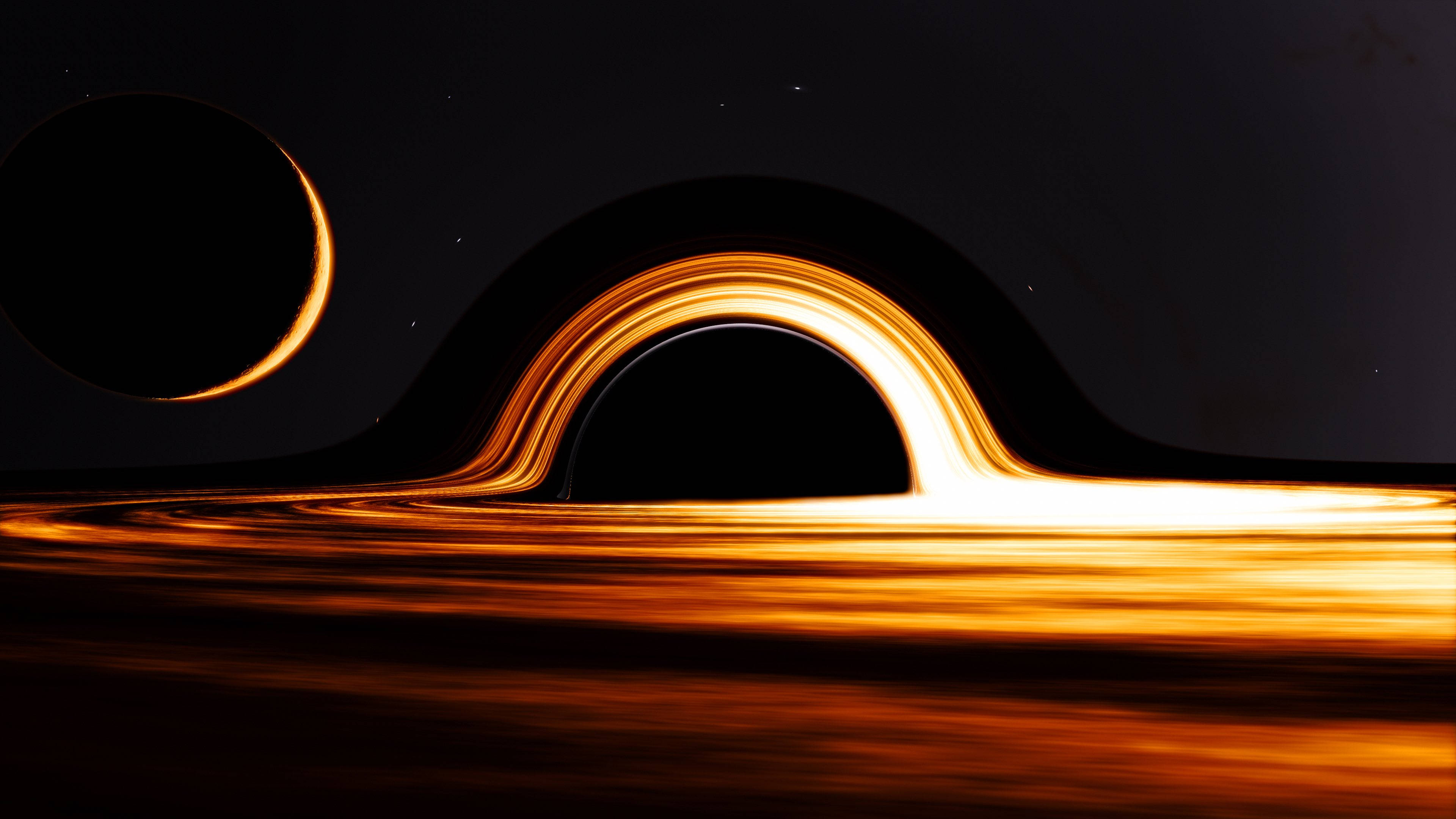 4K Sort Hul Orange Wallpapers