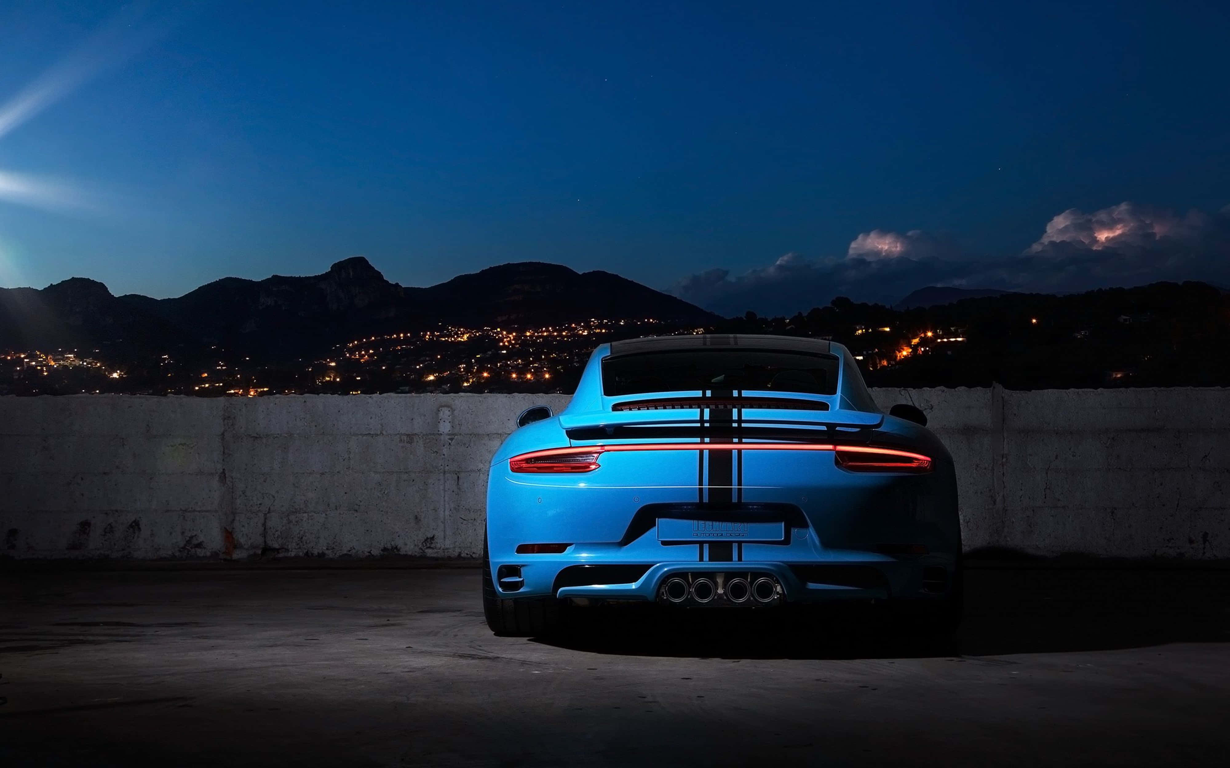 4K Ultra HD Blå Porsche Wallpapers