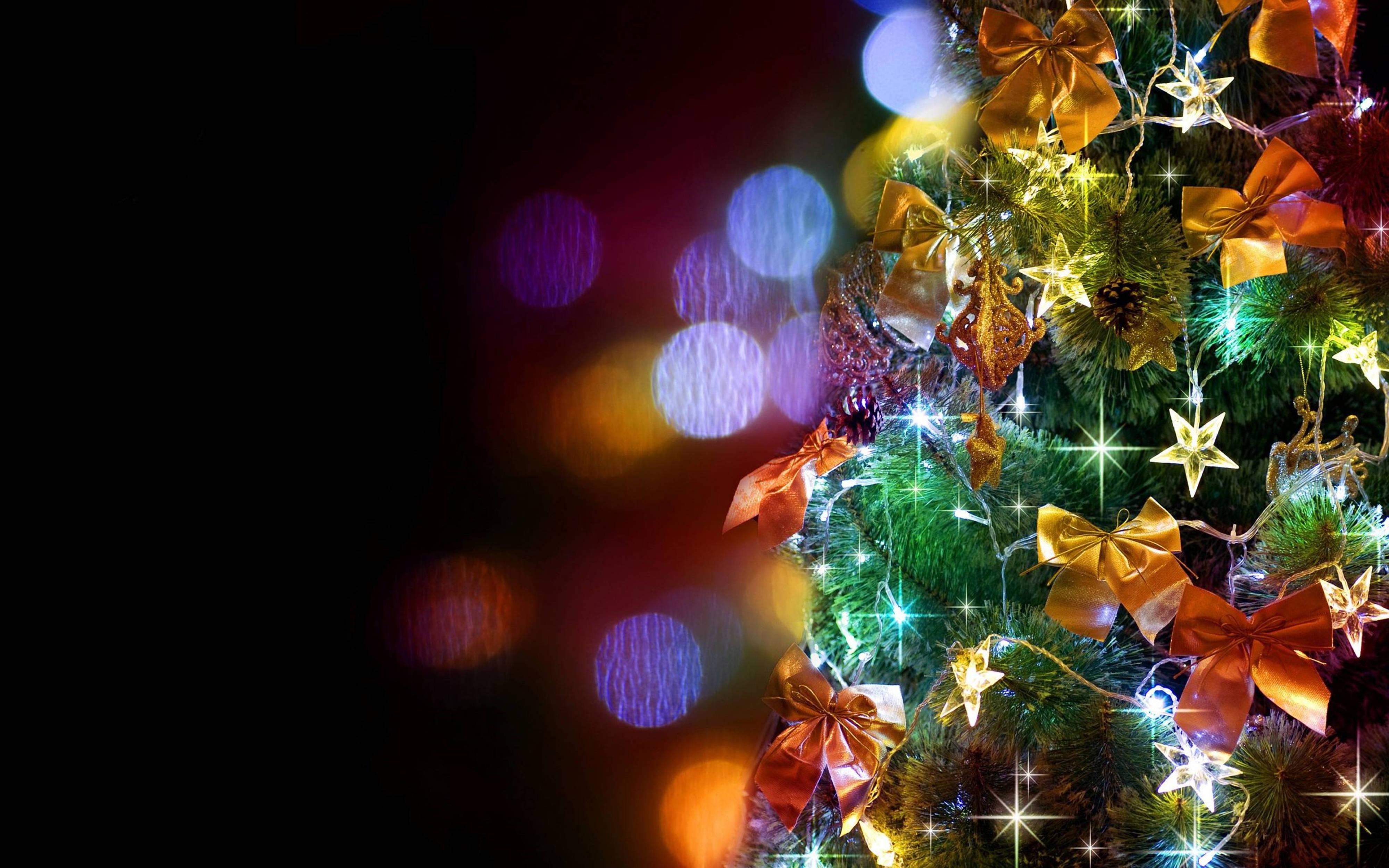 4K Ultra HD Juletræslys Wallpapers