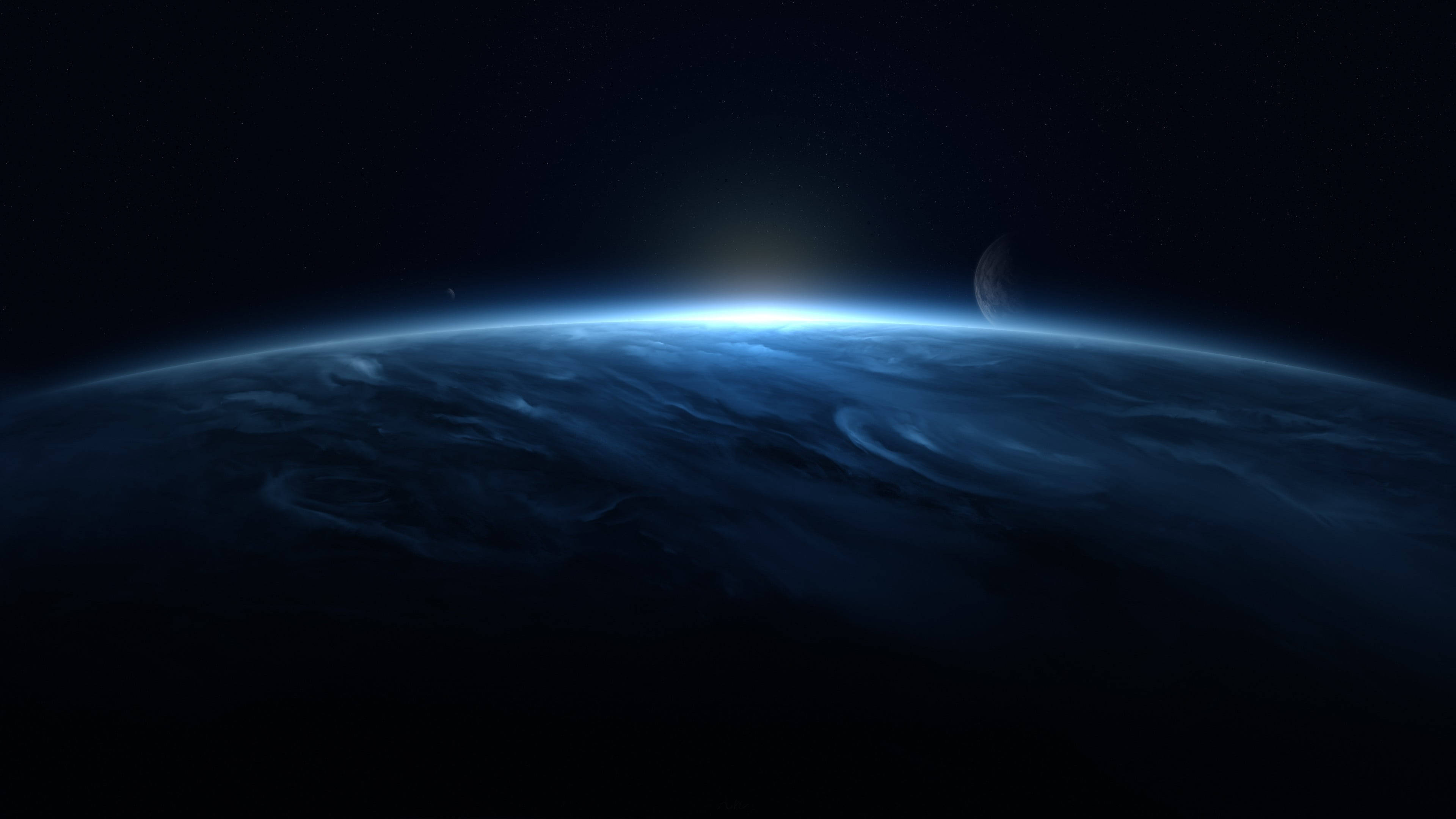 4K Ultra HD Mørk Planetarisk Horisont Wallpapers