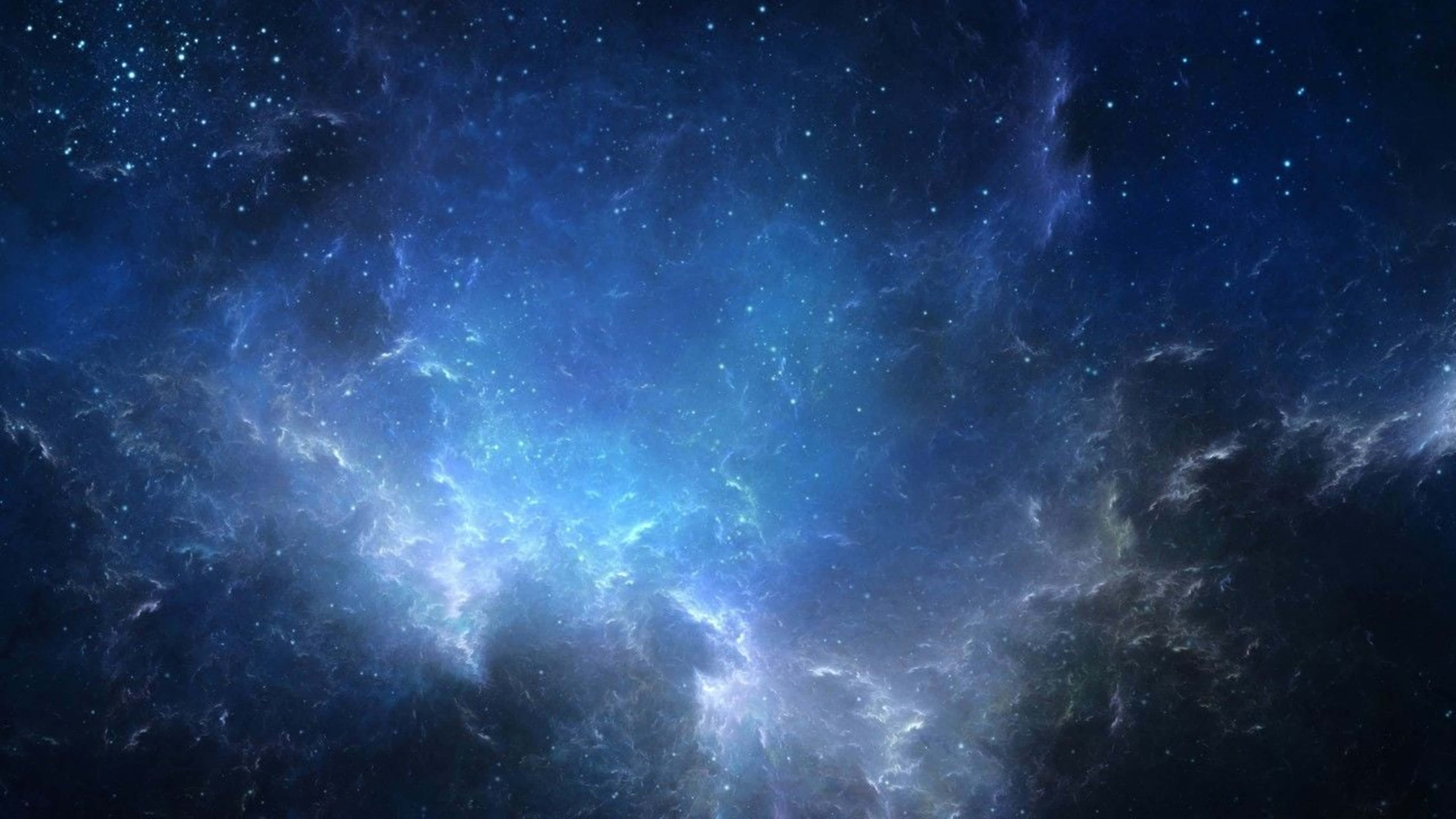 4K Univers Blå Nebula Wallpapers