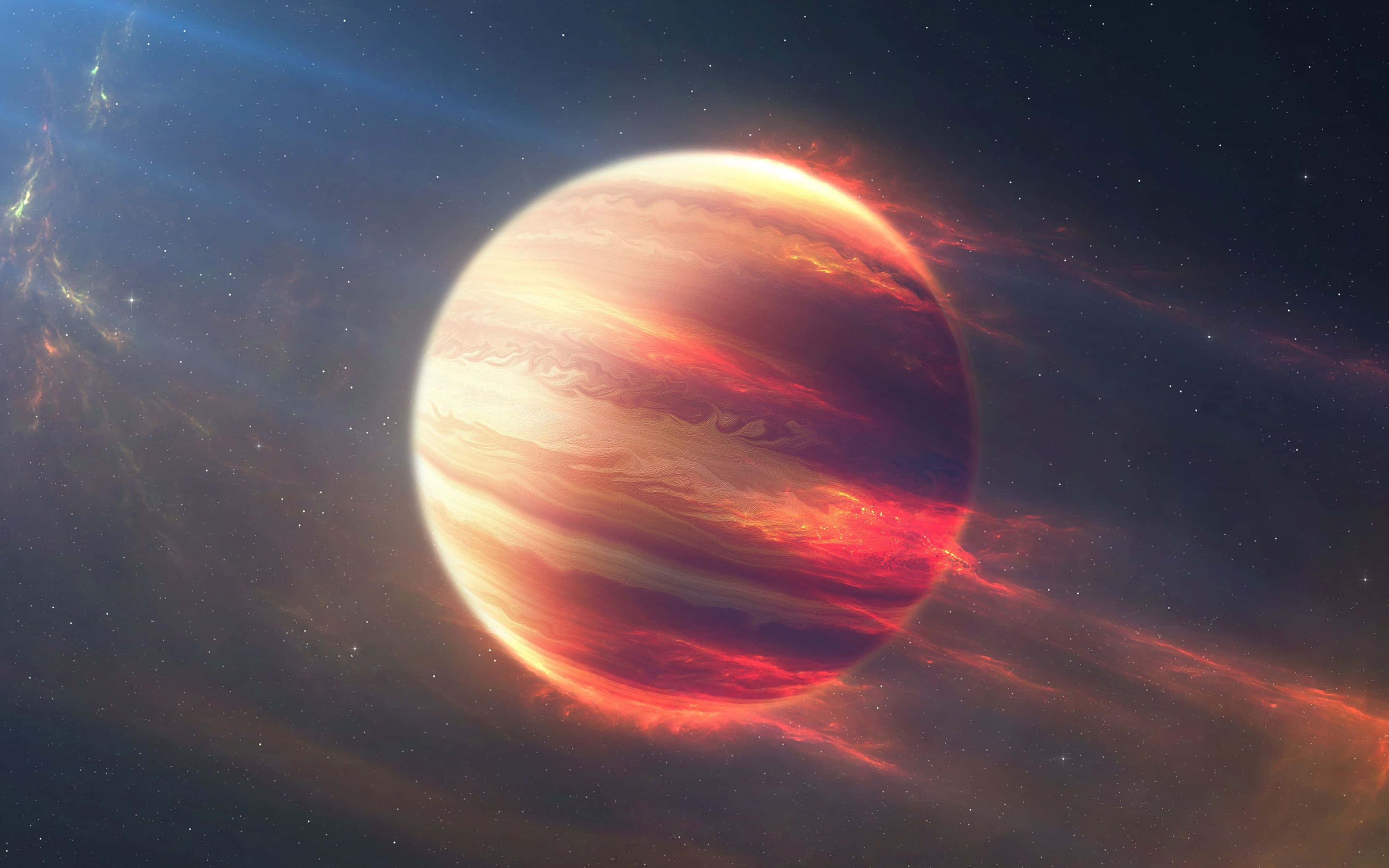 4K univers brændende Jupiter Wallpapers