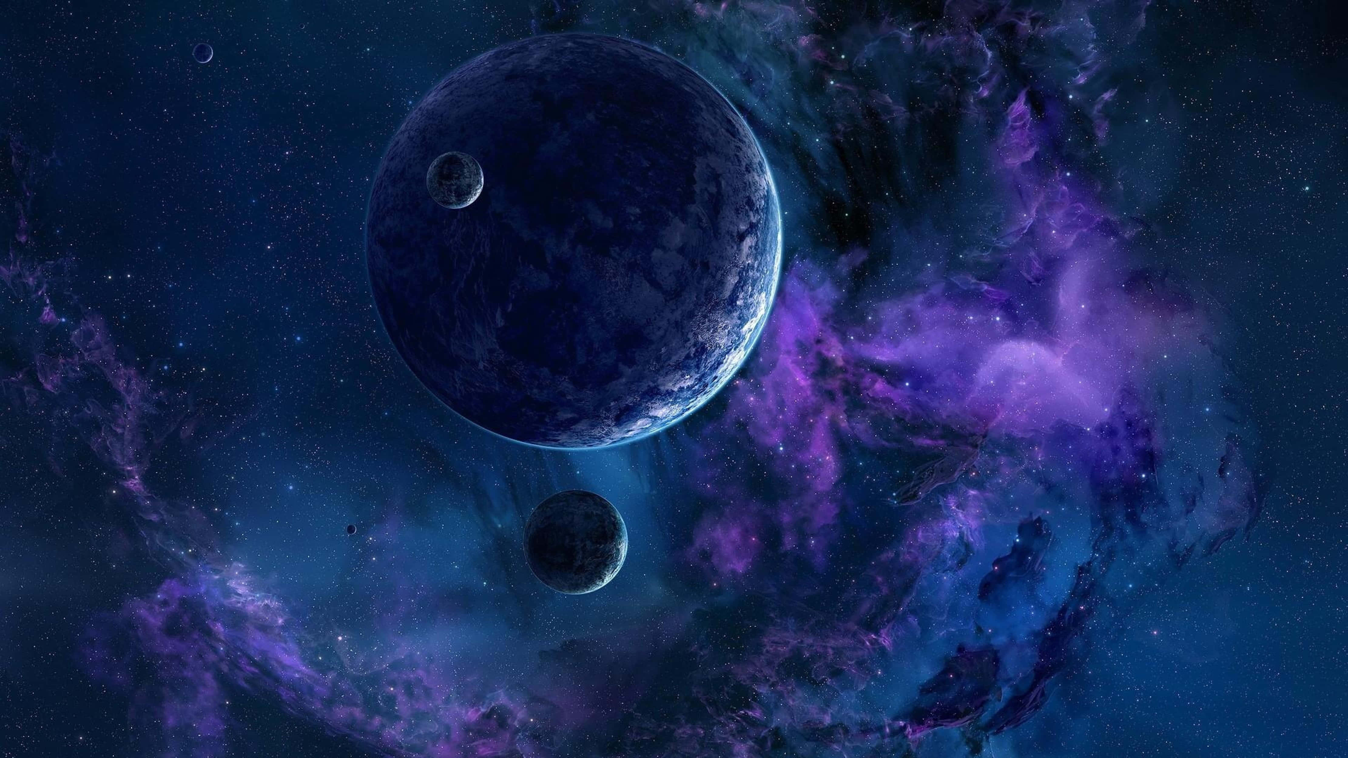 4K Univers Planet med Gassky Wallpapers