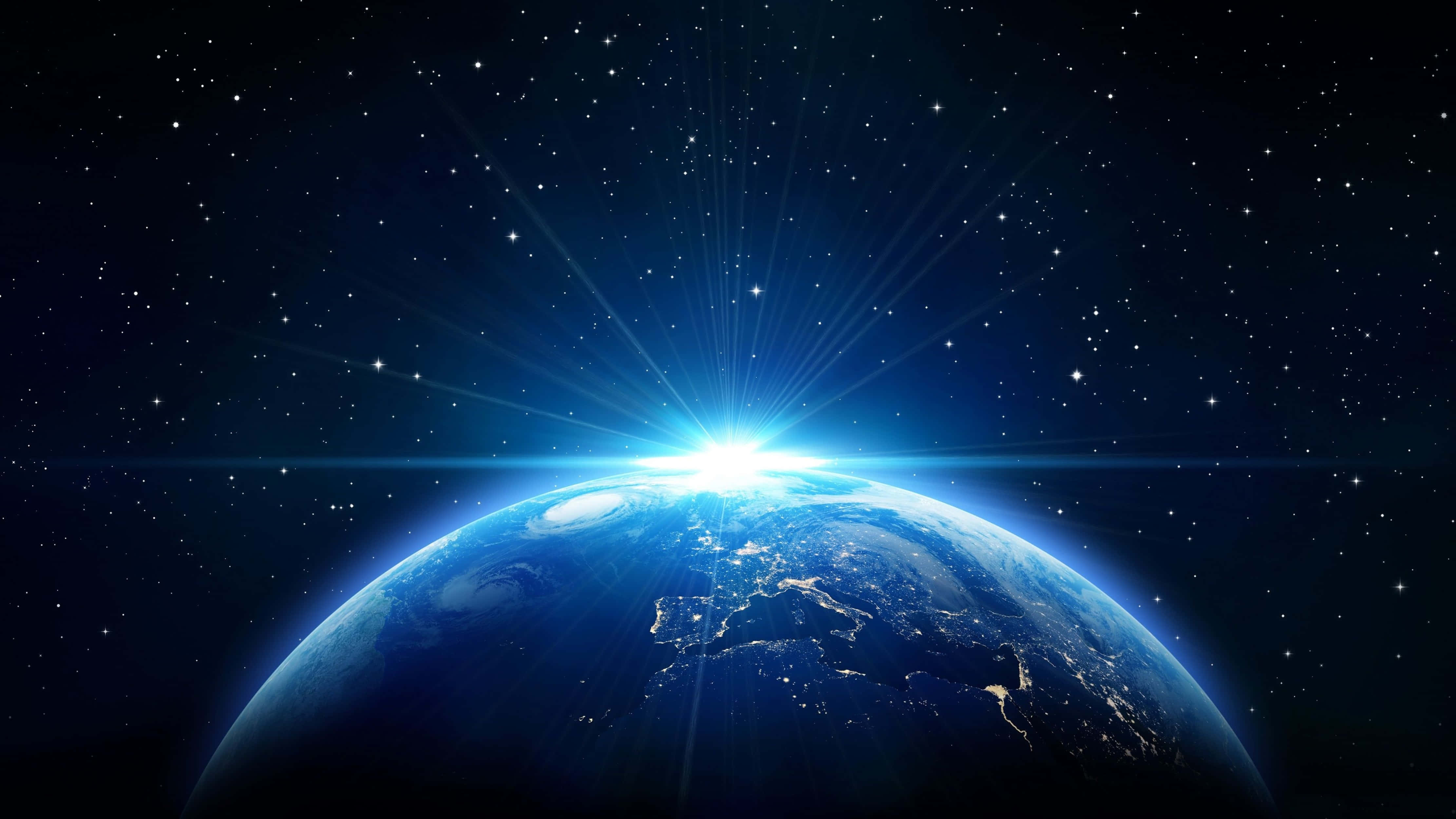 4K Univers Solen Dukker Op Wallpapers