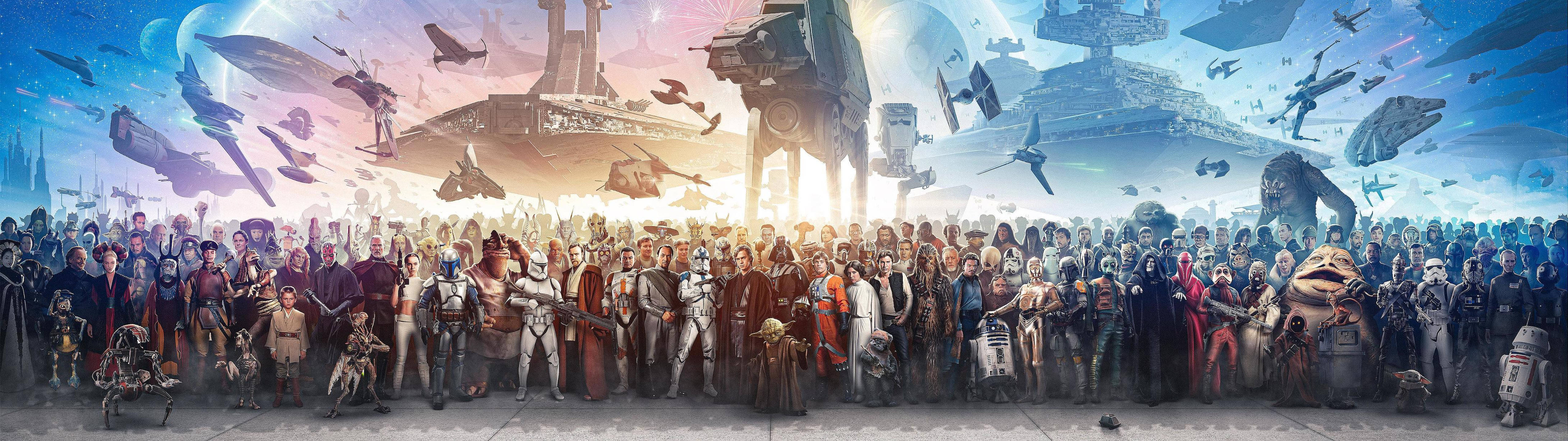 5120x1440 Spil Star Wars Figurer Wallpapers