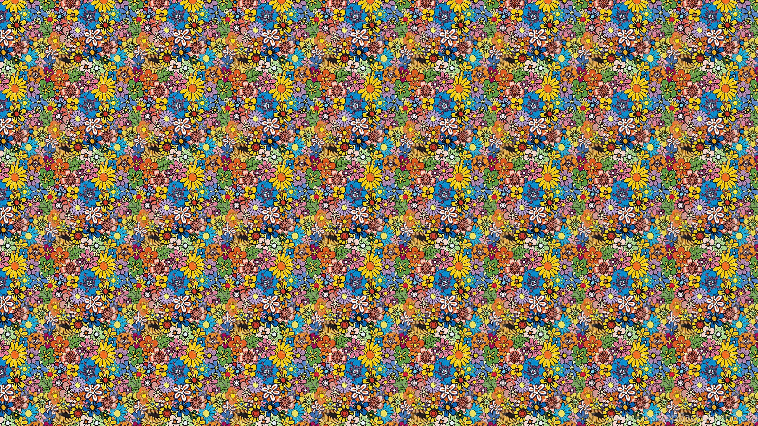 70'er æstetisk skrivebords autostereogram magisk øje billede Wallpapers
