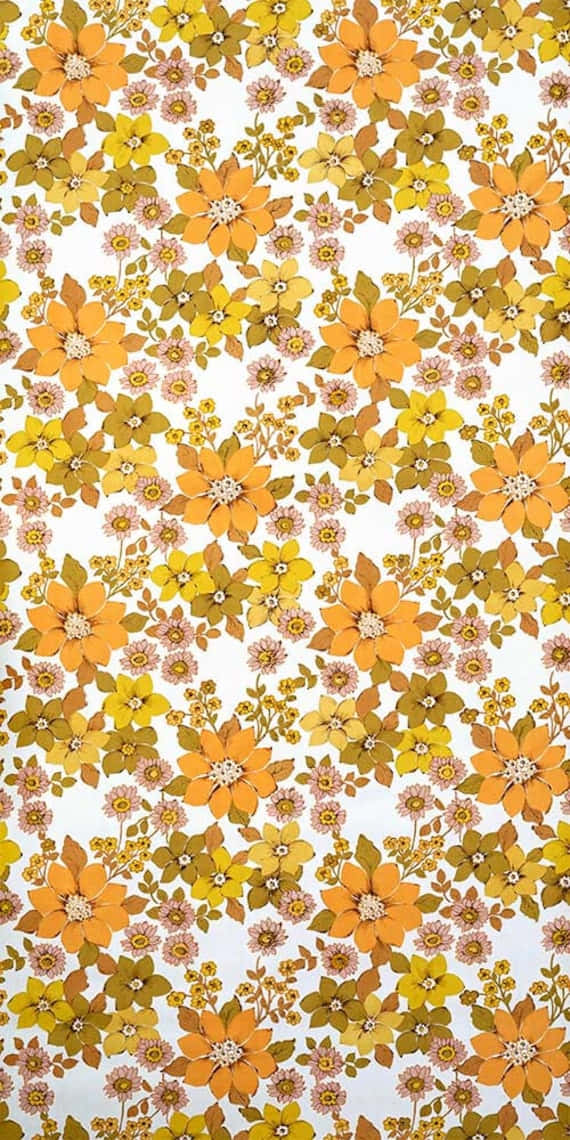70'er Blomstret Vintage Stil Wallpapers